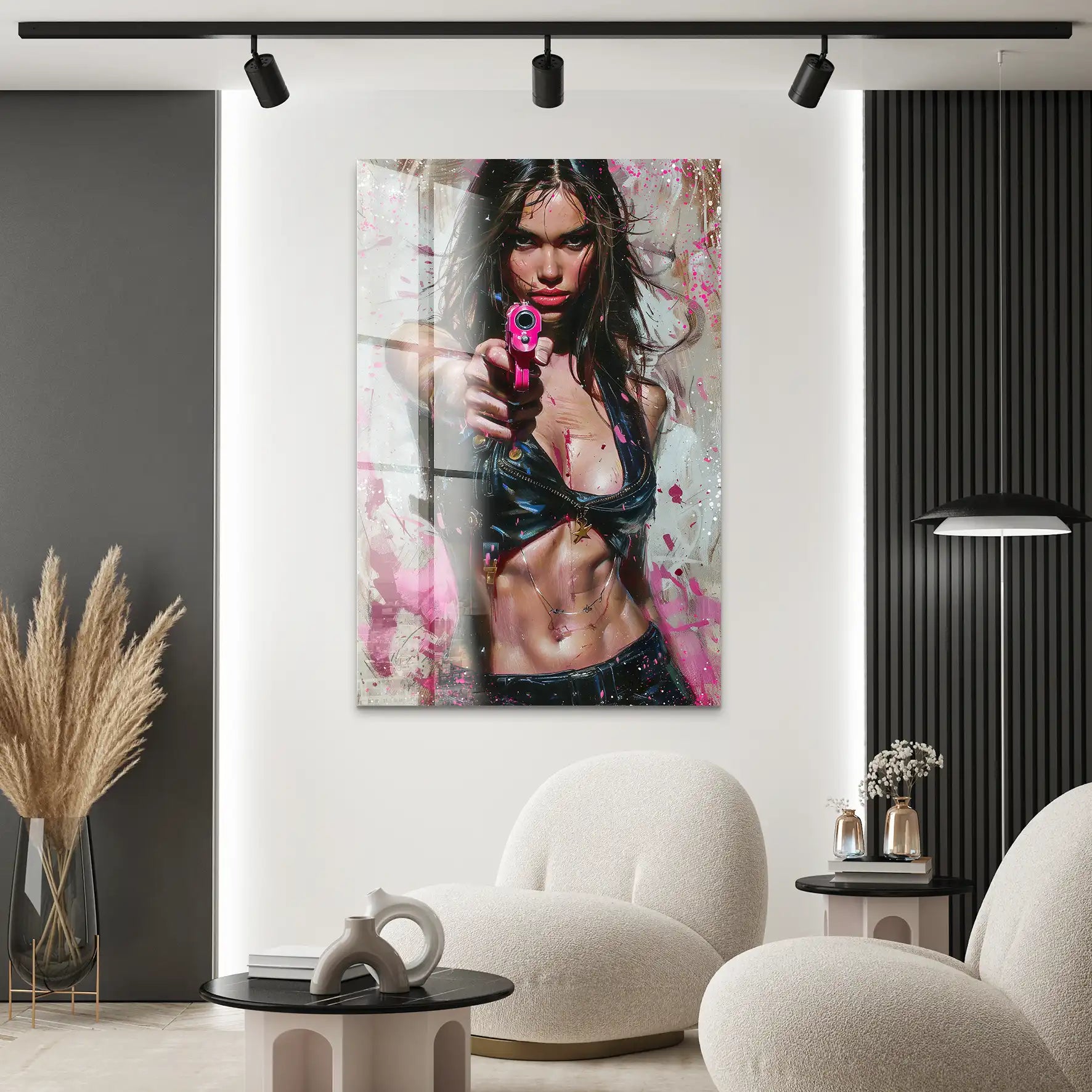 Bad Gun Girl Acrylglas Bild INGALERIE