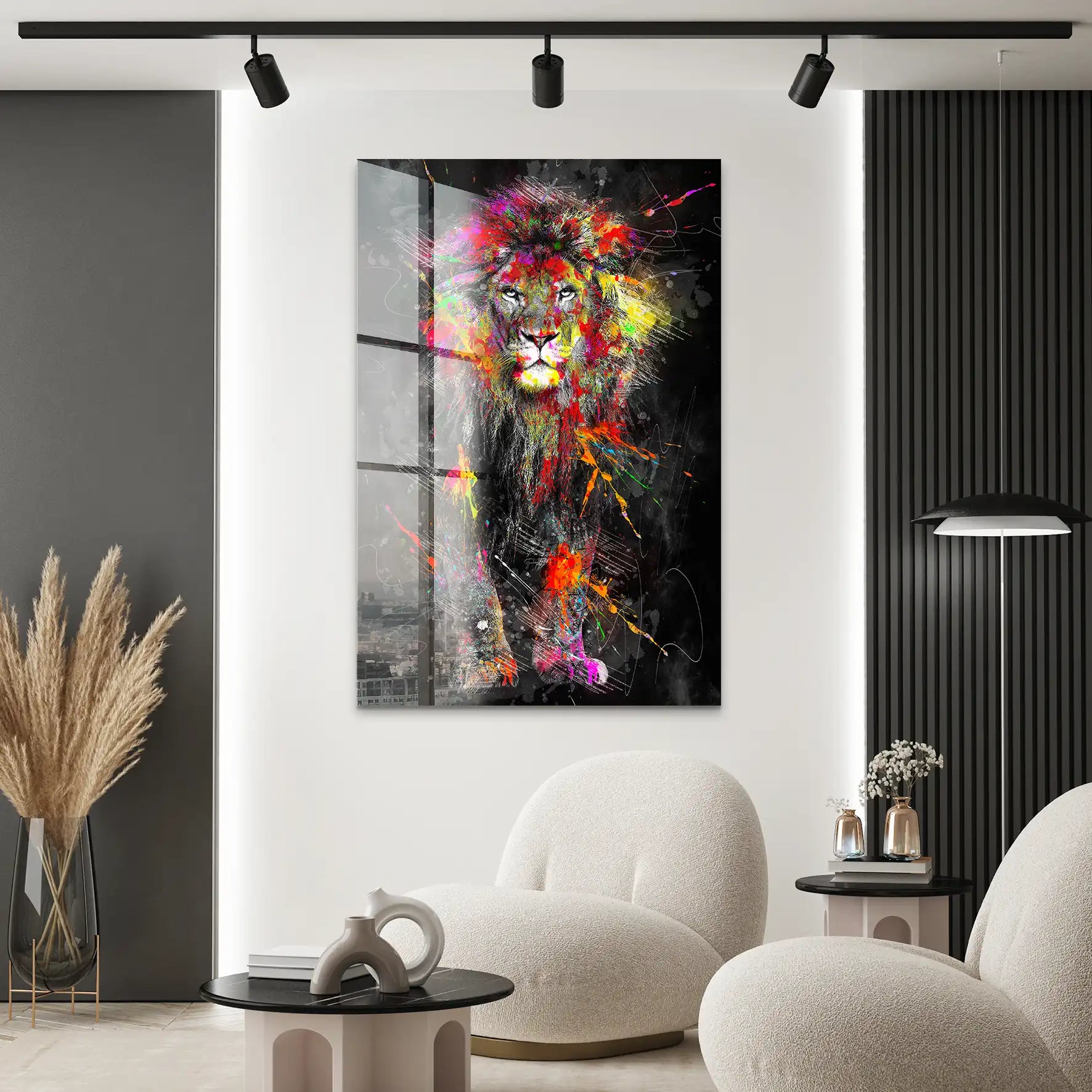 Lion Color Splash Acrylglas Bild INGALERIE