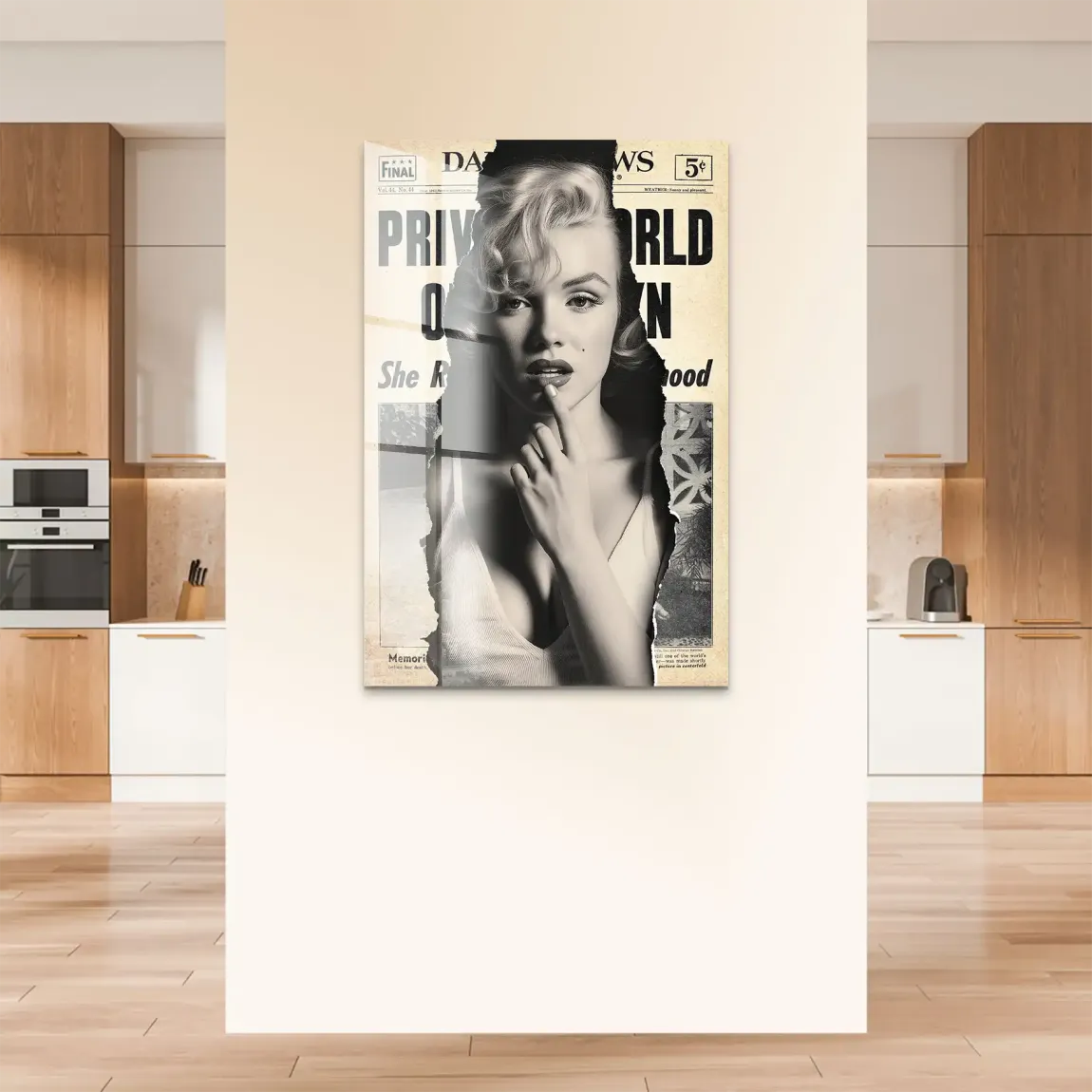 Marilyn Monroe News Acrylglas Bild