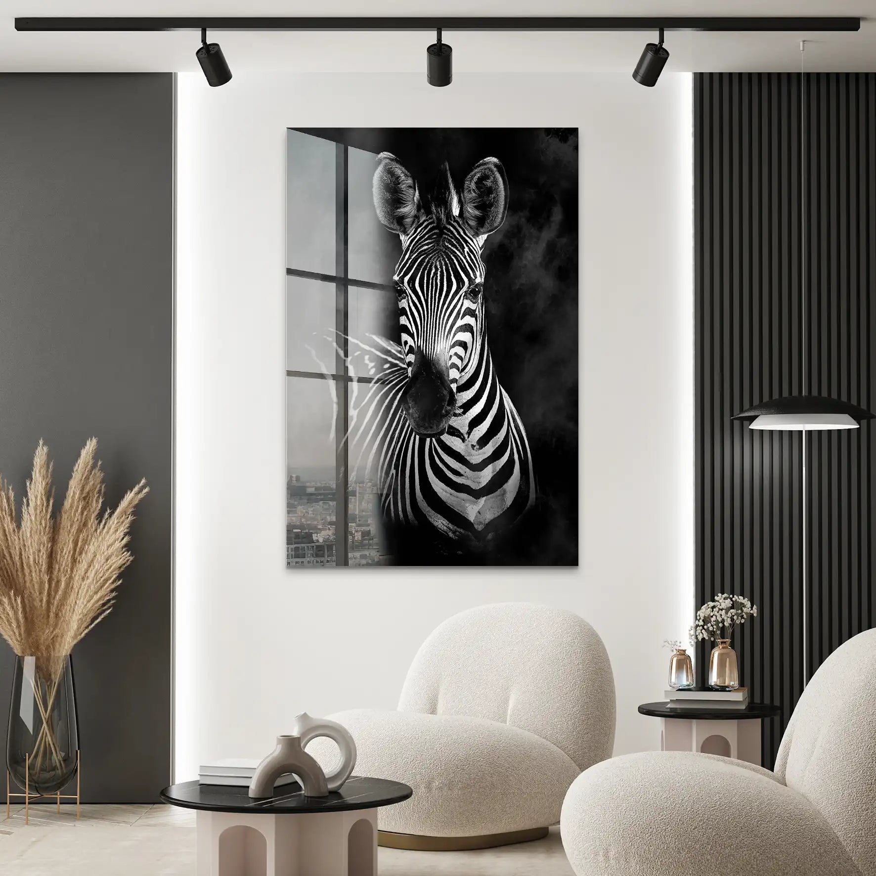 Zebra Black Style Acrylglas Bild INGALERIE