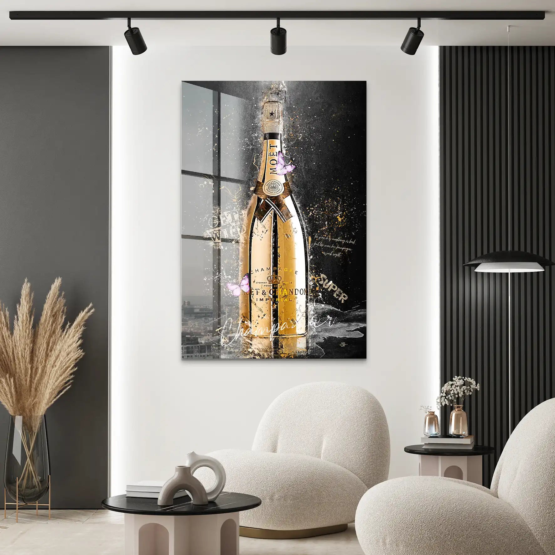 Champagner Acrylglas Bild INGALERIE