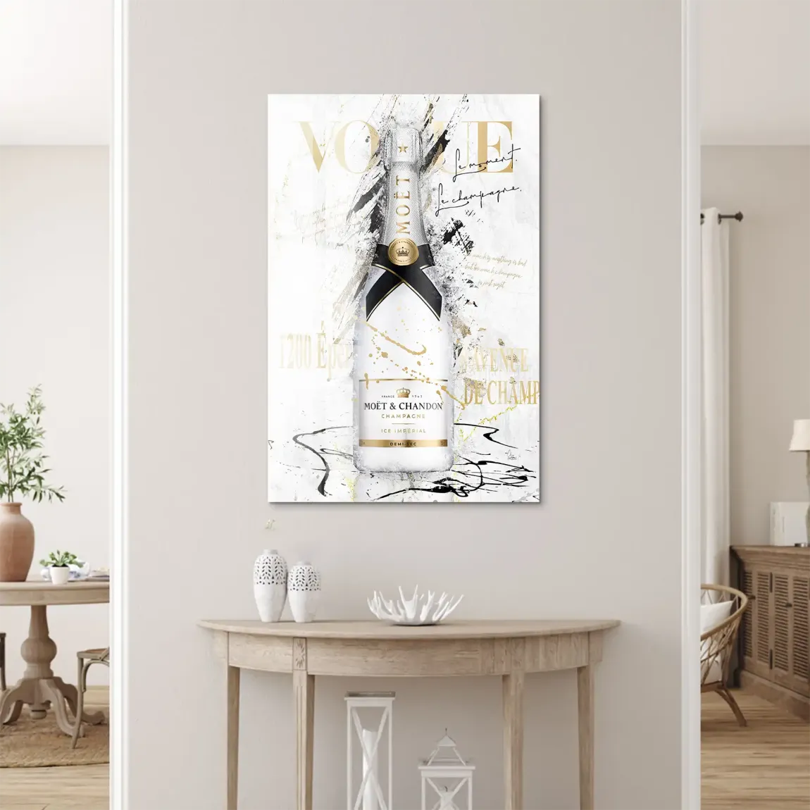 Champagner Art Acrylglasbild