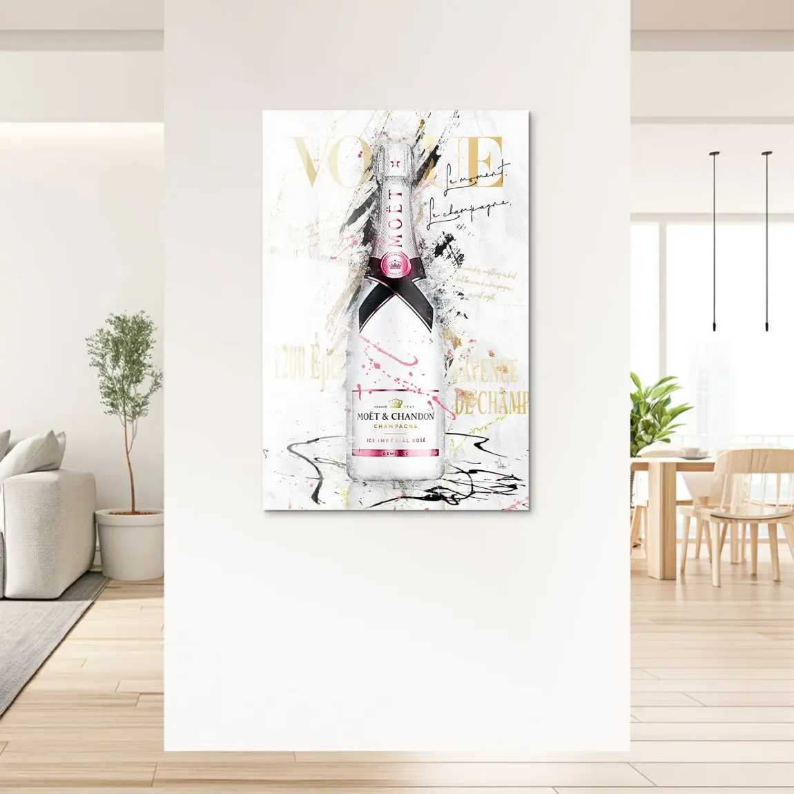Champagner Glam Acrylglasbild