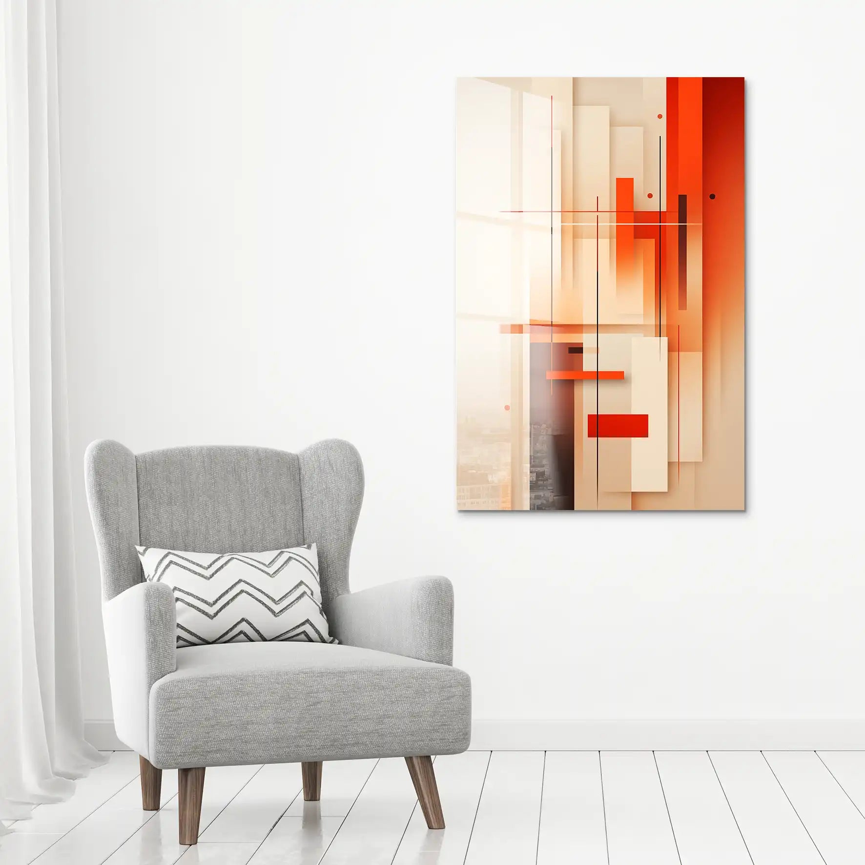 Red Minimalismus Acrylglas Bild INGALERIE