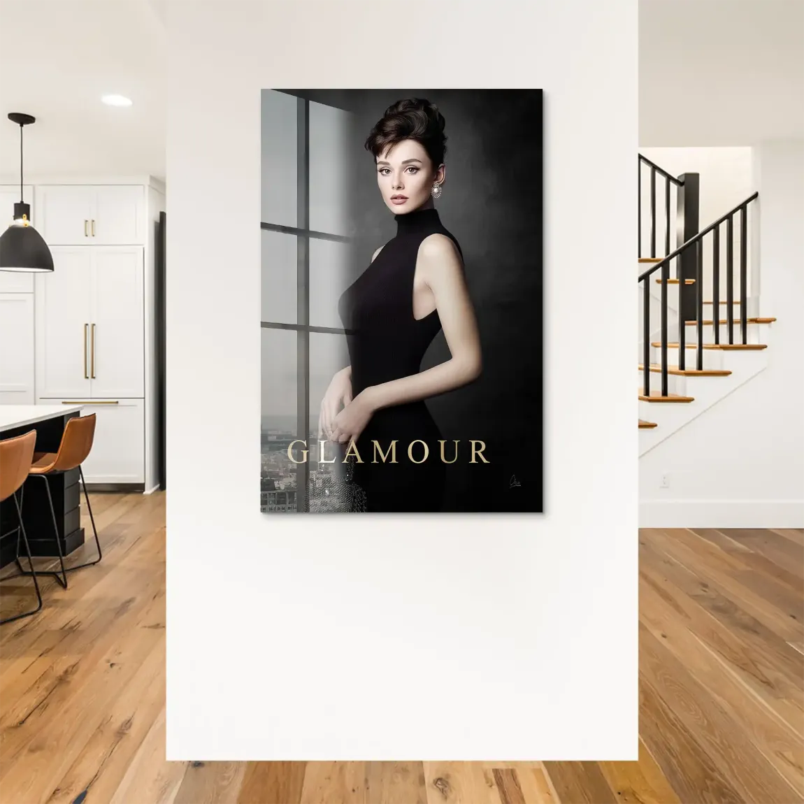 Audrey Glam Noir Acrylglas Bild