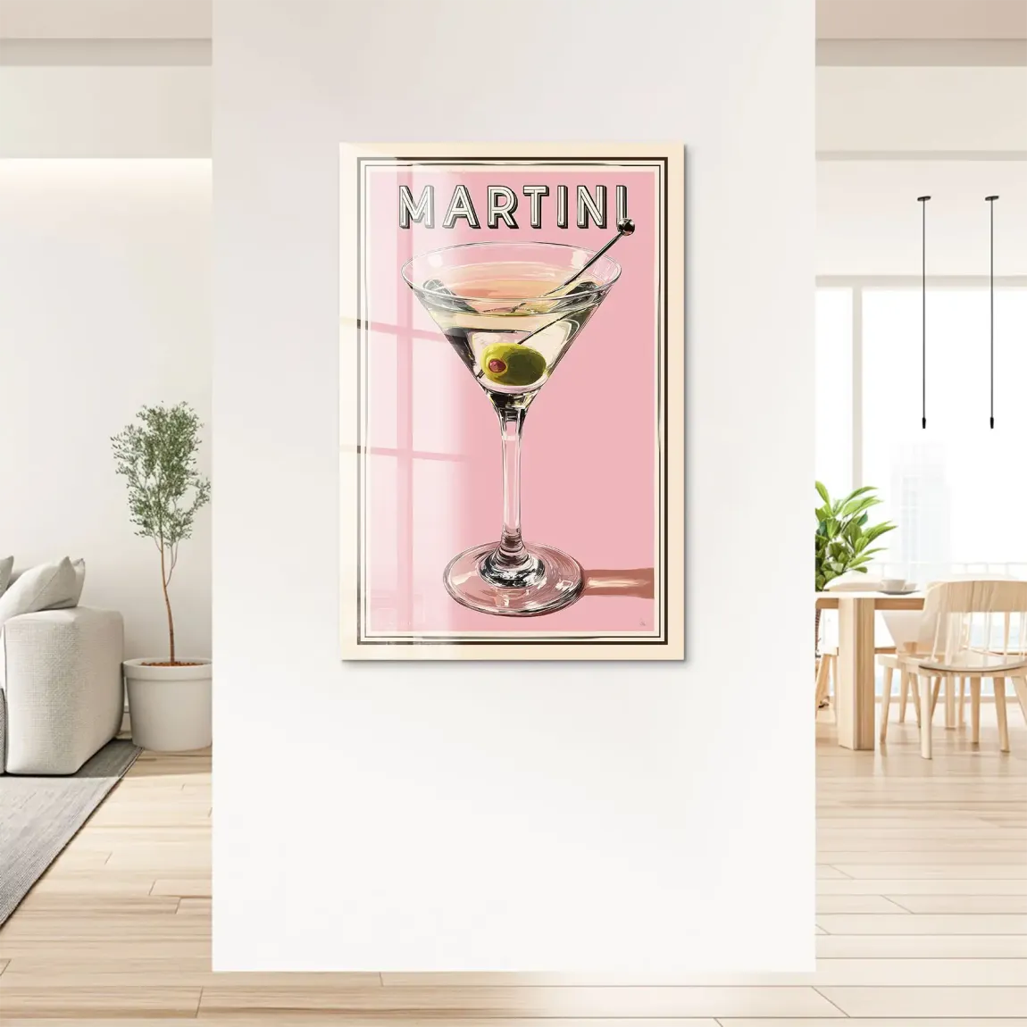 Martini Retro Art Acrylglas Bild