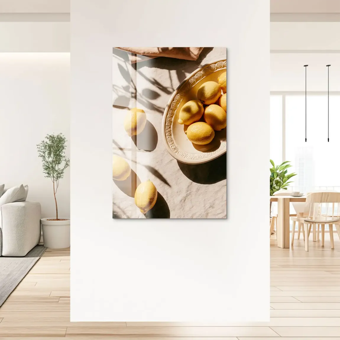 Goldene Zitronen Acrylglasbild