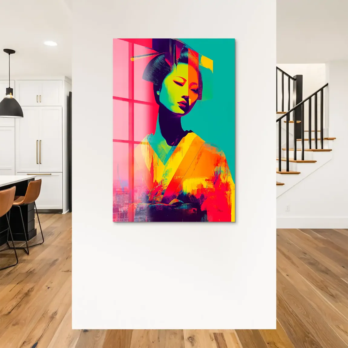 Geisha Pop Art Acrylglas Bild