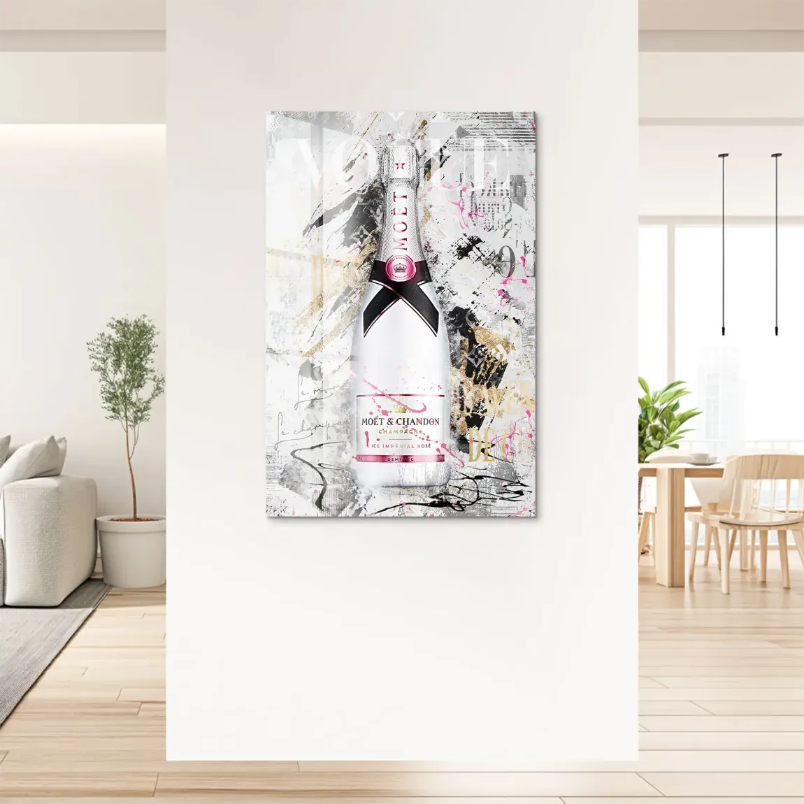 Champagner Rosé Acrylglasbild