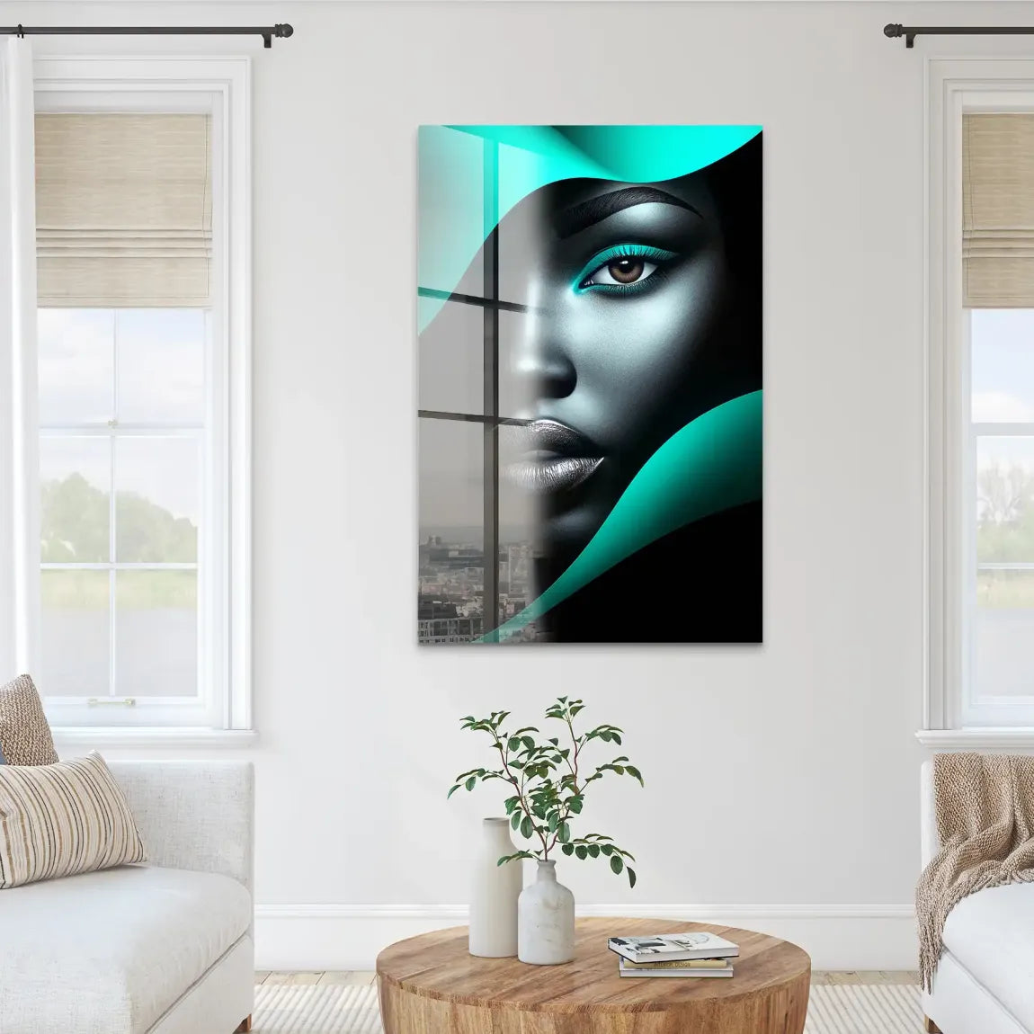 Mystique in Türkis Acrylglas Bild INGALERIE