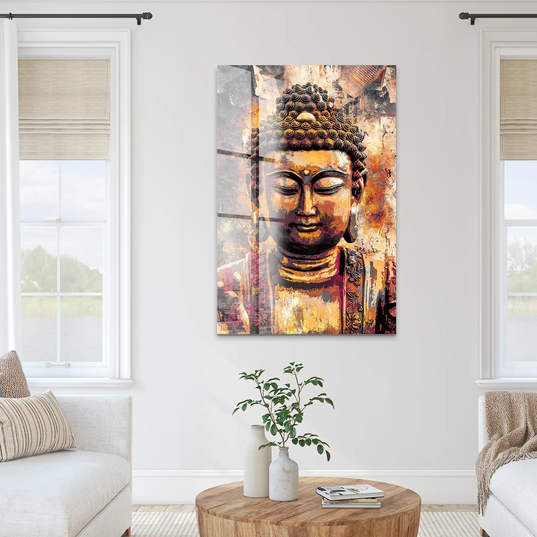 Buddha Vintage Acrylglas Bild INGALERIE