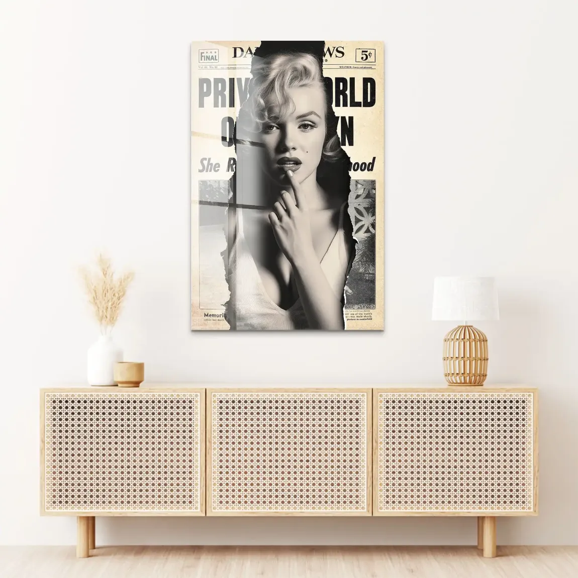 Marilyn Monroe News Acrylglas Bild