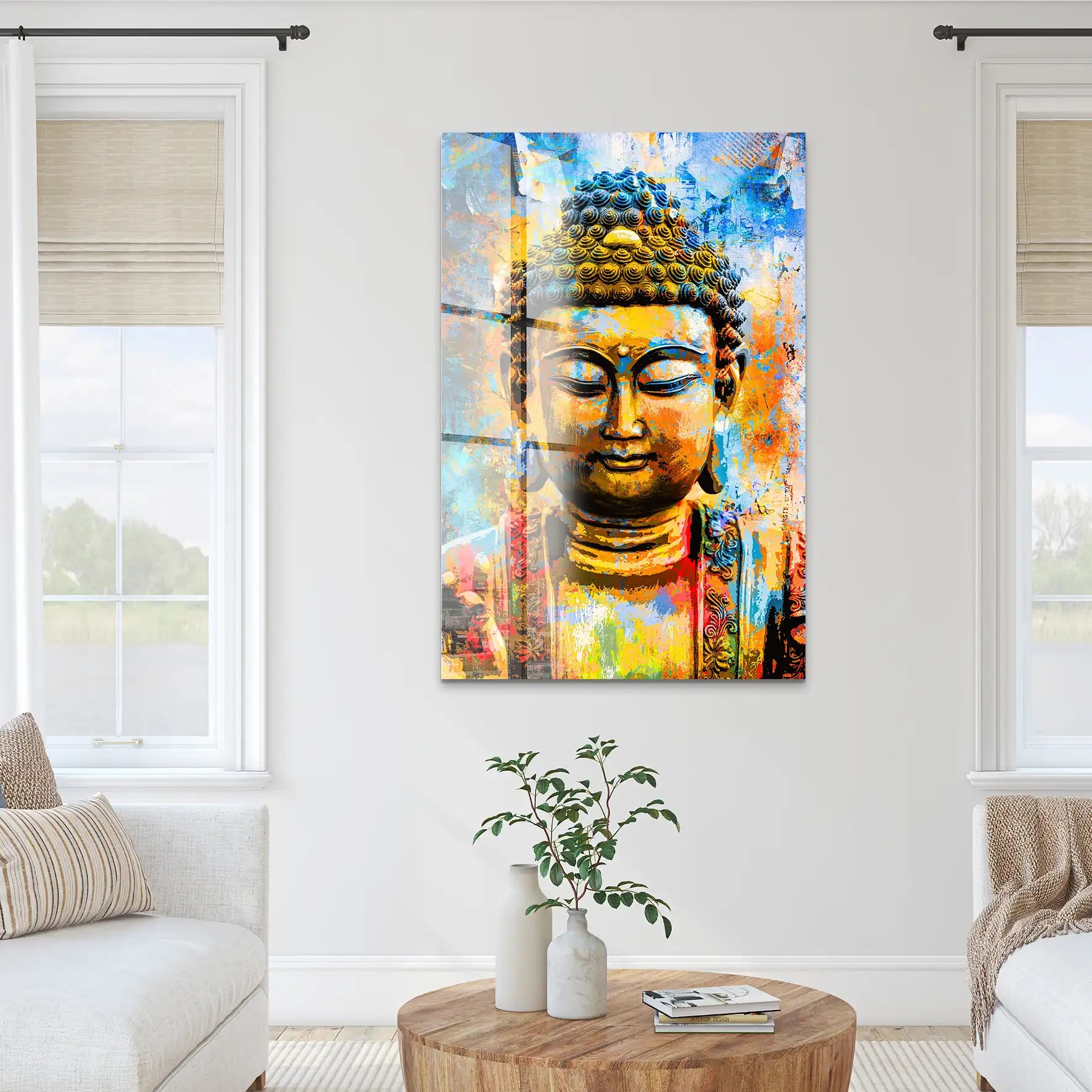 Buddha Color Style Acrylglas Bild INGALERIE