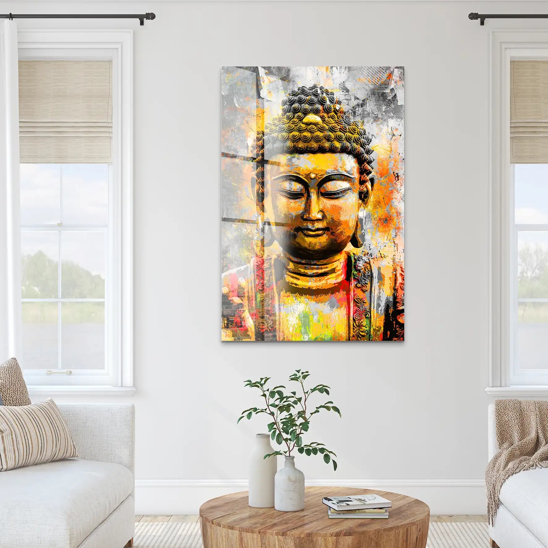 Buddha Boho Style Acrylglas Bild INGALERIE