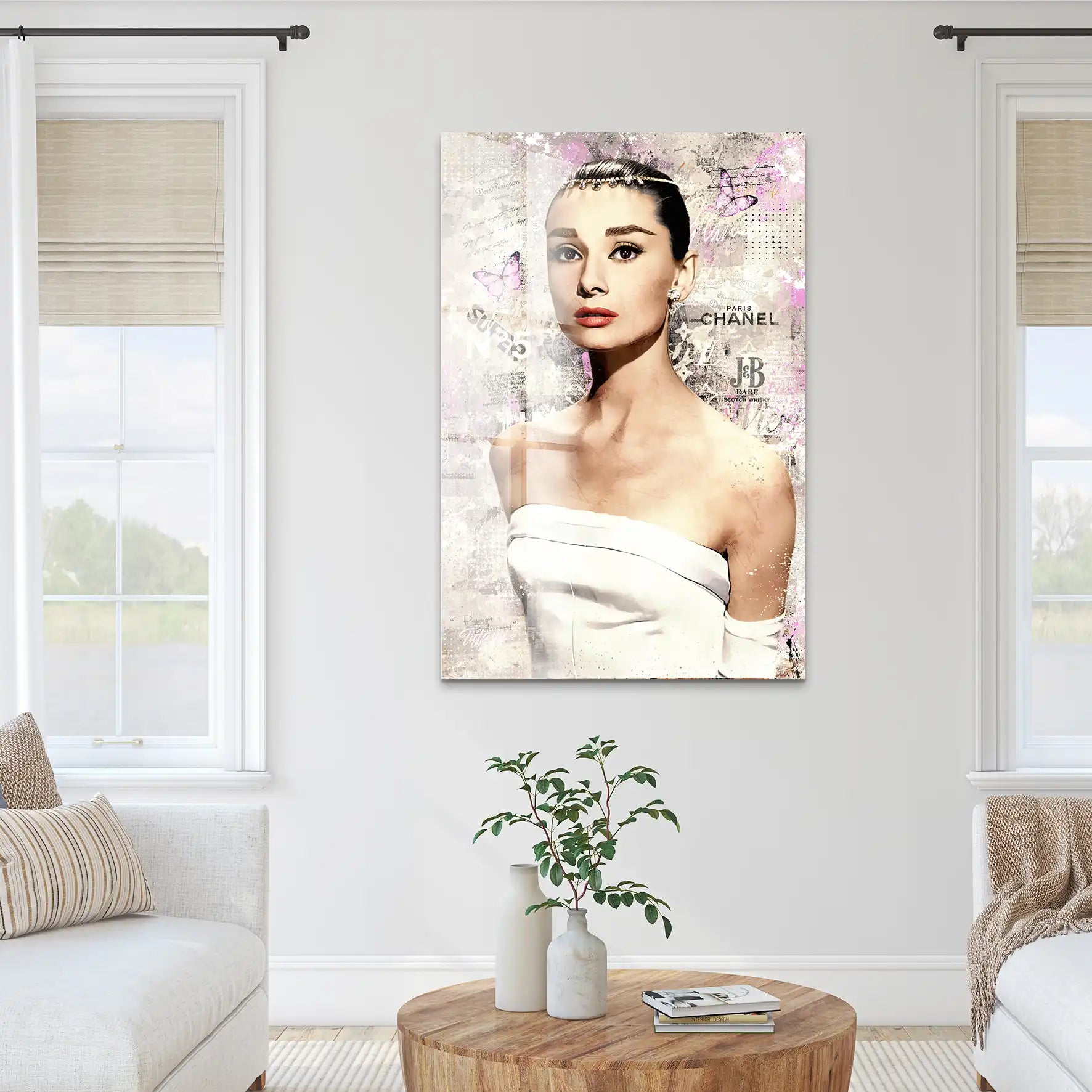 Audrey Hepburn Modern Style Pop Art Acrylglas Bild INGALERIE