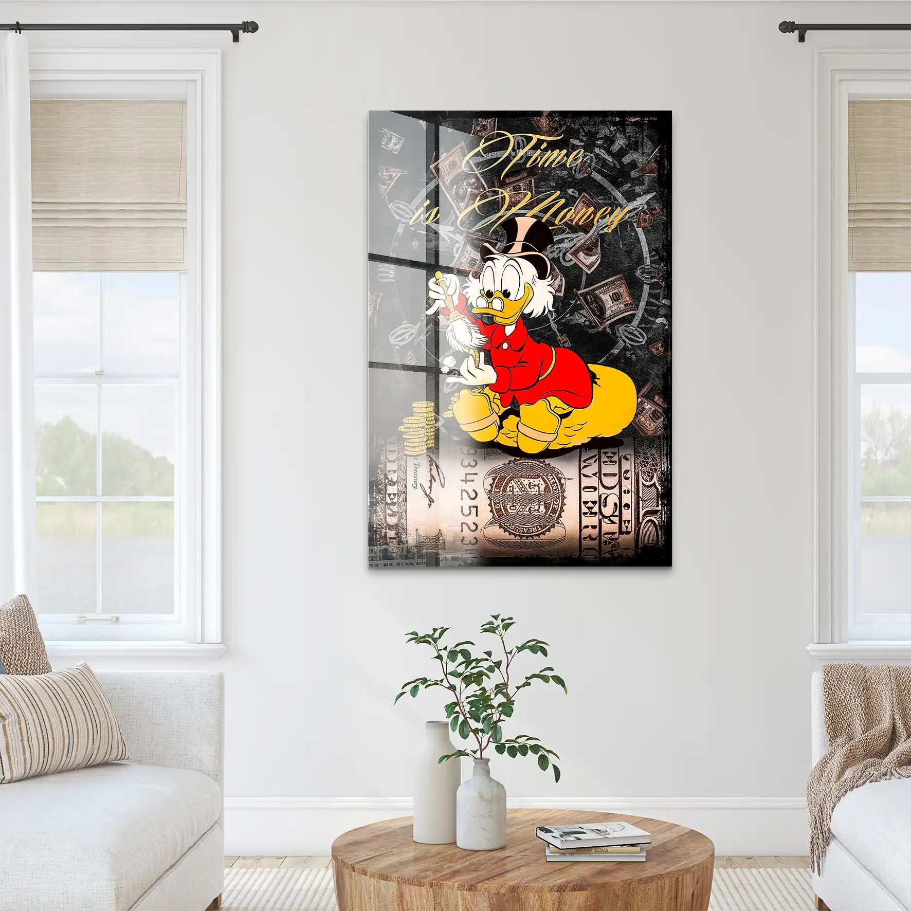 Dagobert Money Style Acrylglas Bild INGALERIE