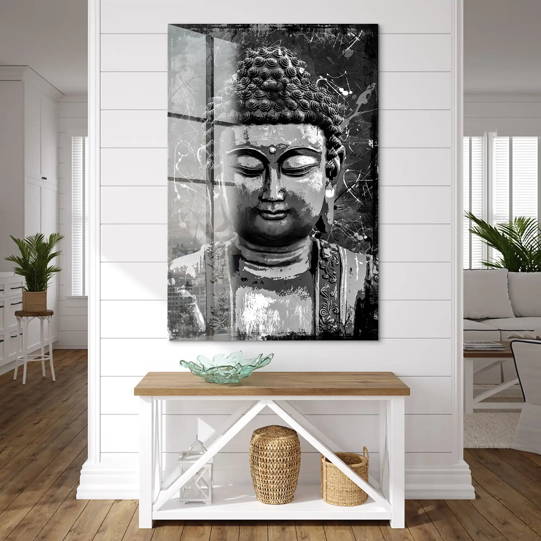 Buddha Black Abstrakt Acrylglas Bild INGALERIE