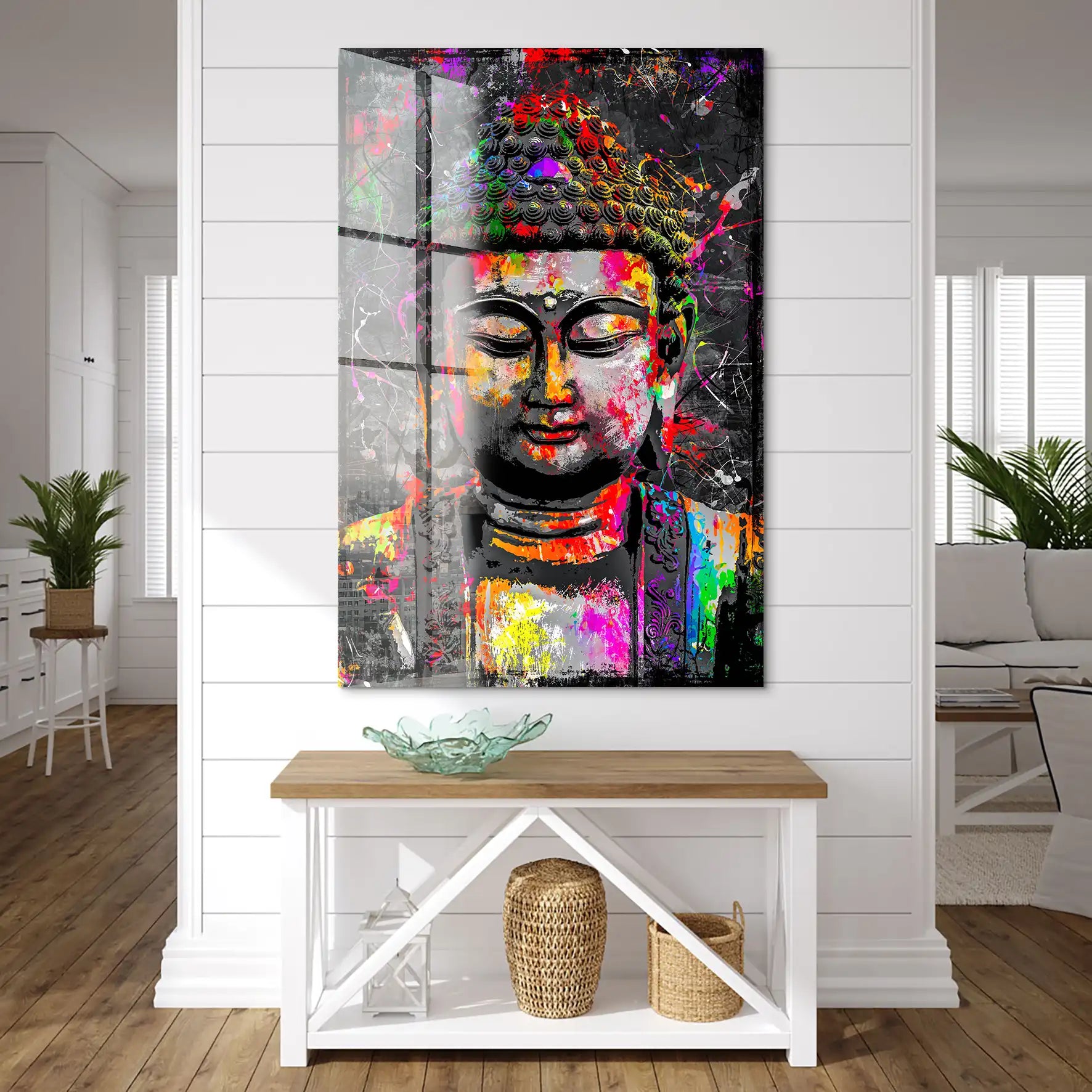 Buddha Bunt Abstrakt Acrylglas Bild INGALERIE