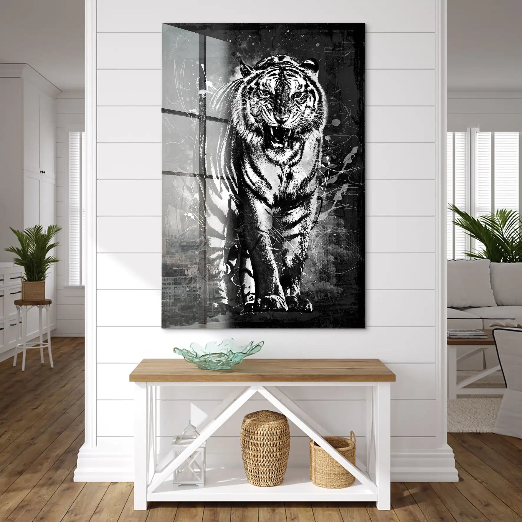 Tiger Abstrakt Black Acrylglas Bild INGALERIE