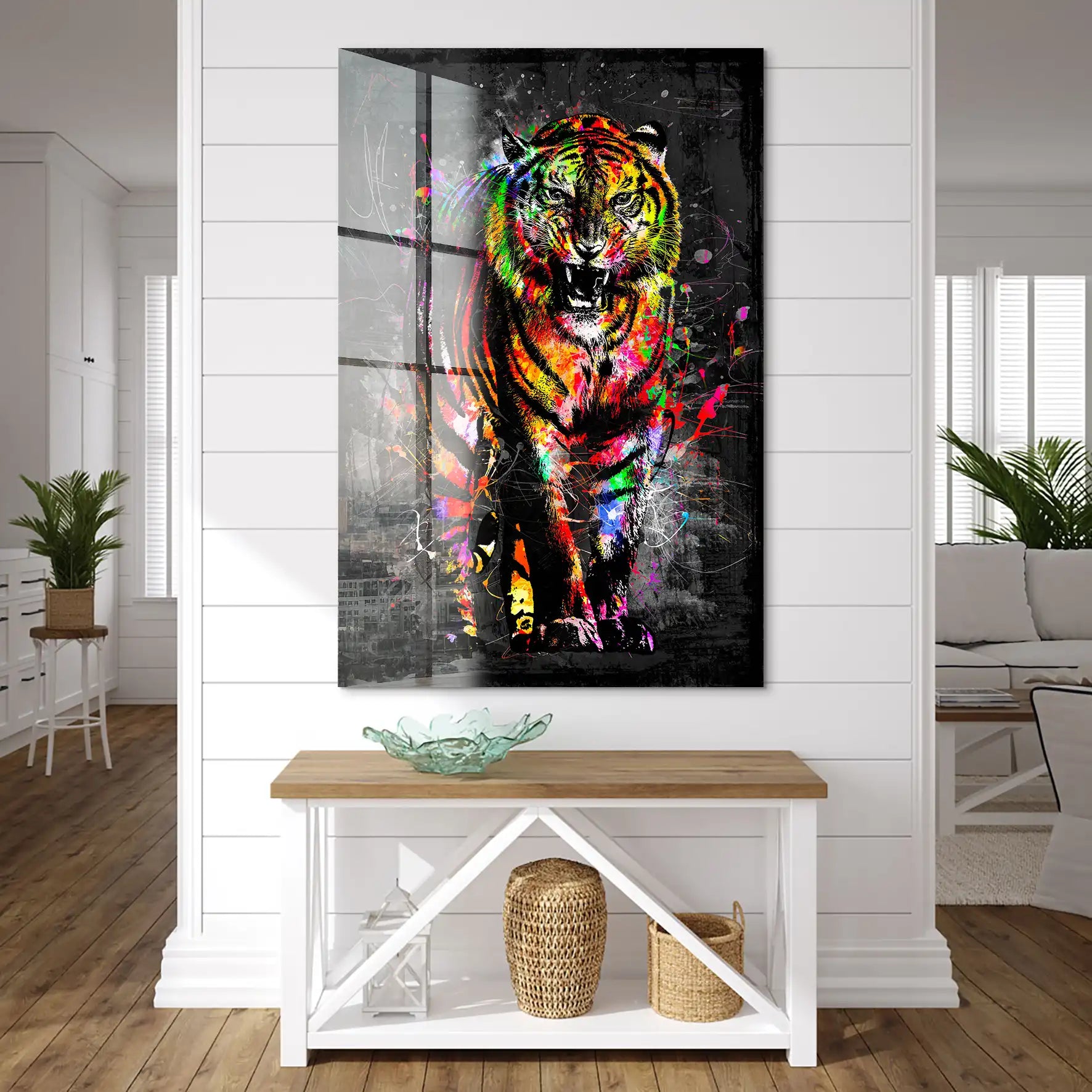 Tiger Abstrakt Color Acrylglas Bild INGALERIE