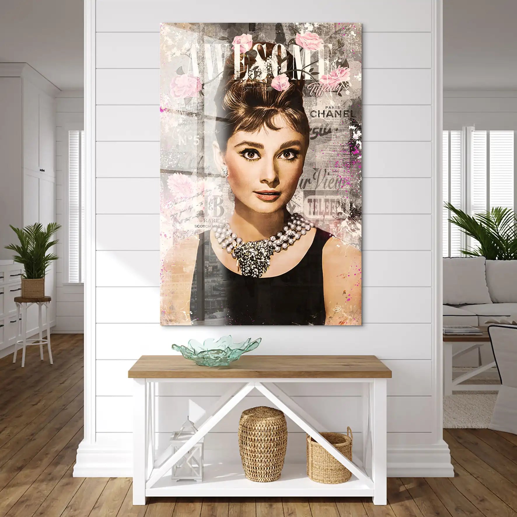 Audrey Hepburn Awesome Retro Pop Art Acrylglas Bild INGALERIE