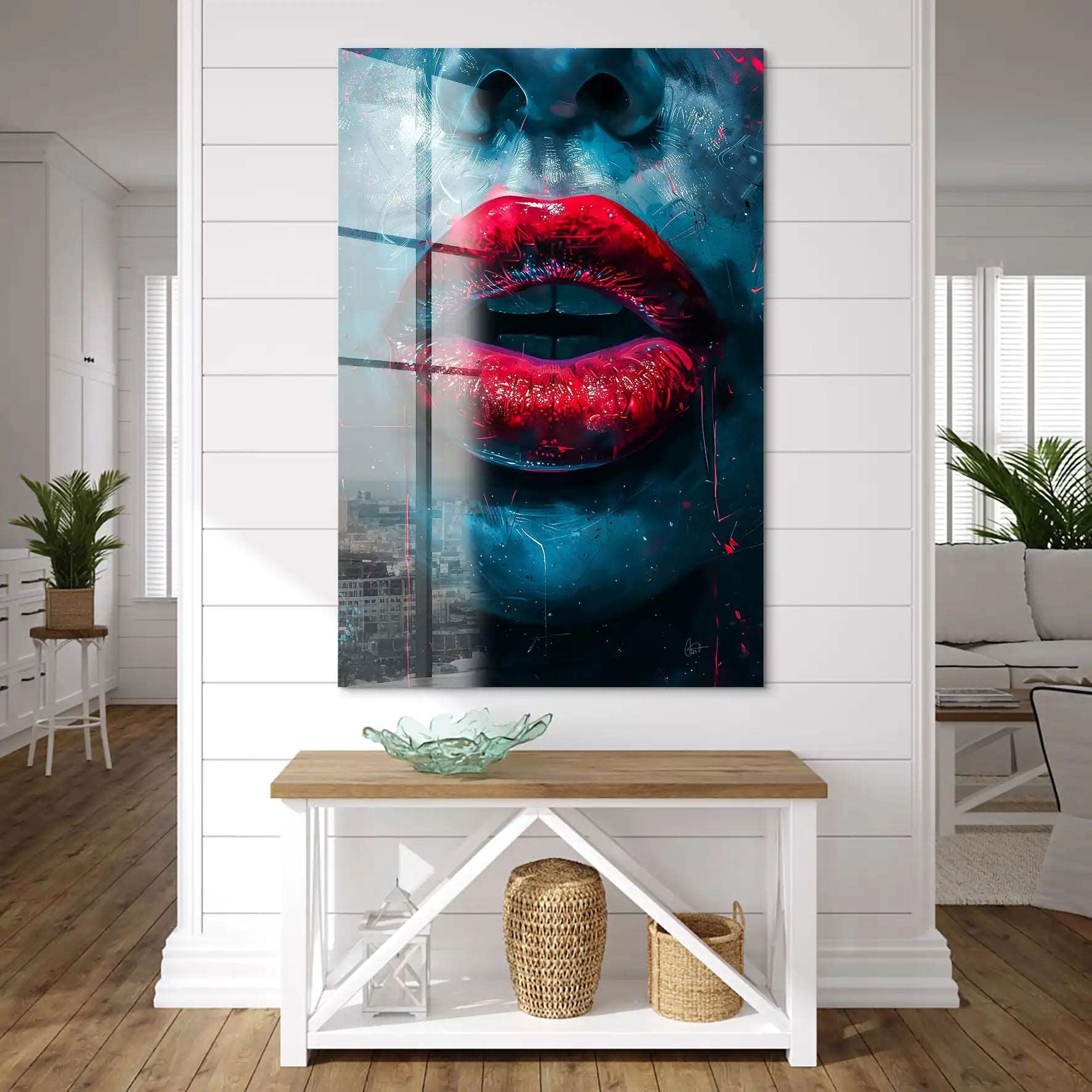 Abstrakt Erotik Lips Acrylglas Bild INGALERIE