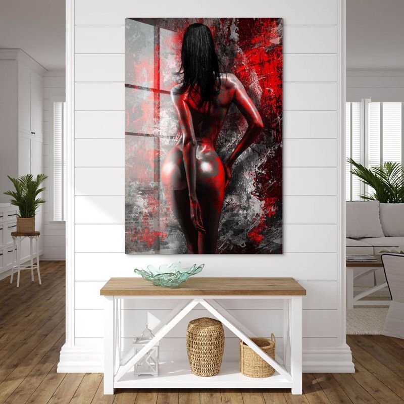 Red Woman Erotik Abstrakt Style Acrylglas Bild INGALERIE