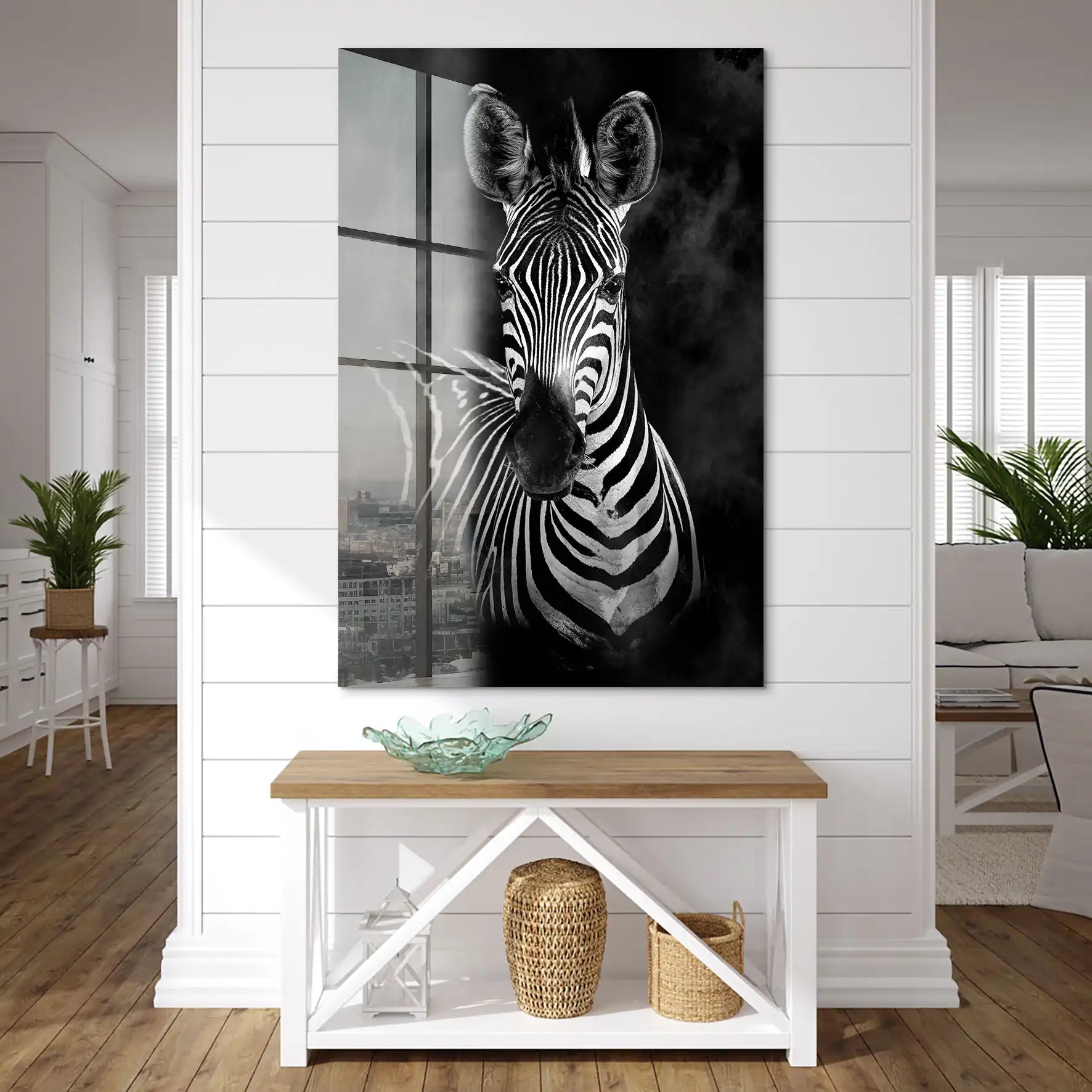 Zebra Black Style Acrylglas Bild INGALERIE