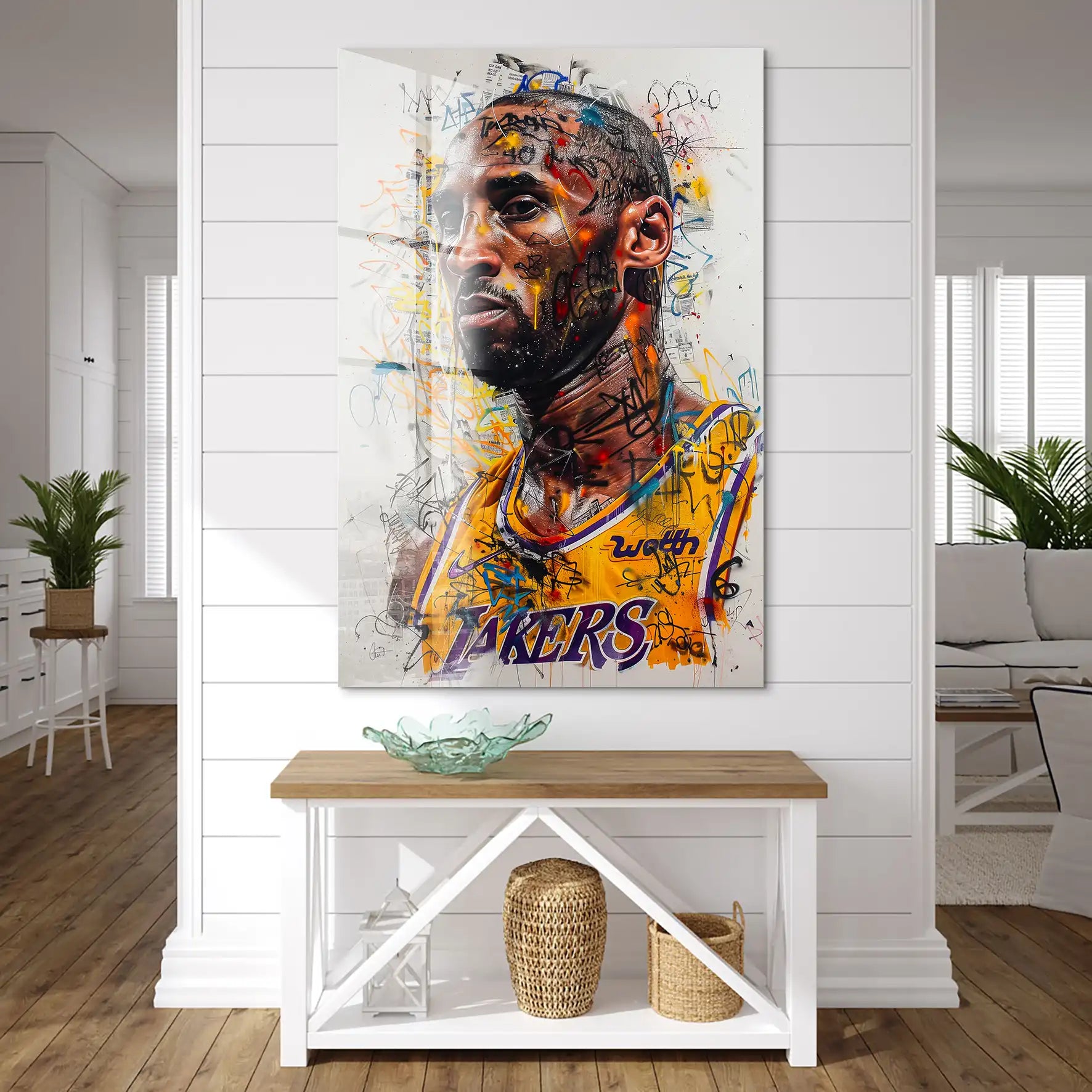 Kobe Basketball Street Art Acrylglas Bild INGALERIE