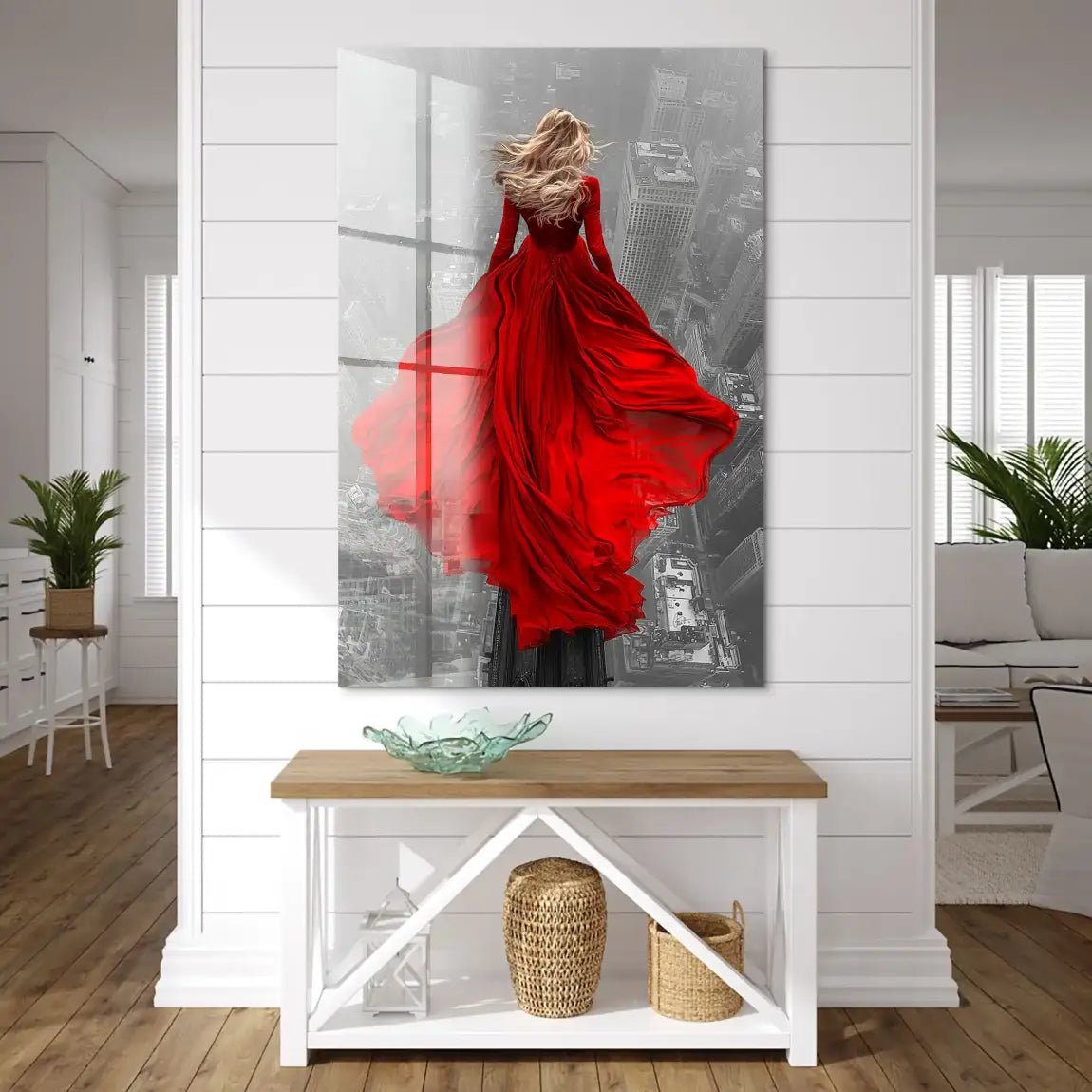 Lady in Red Acrylglas Bild INGALERIE