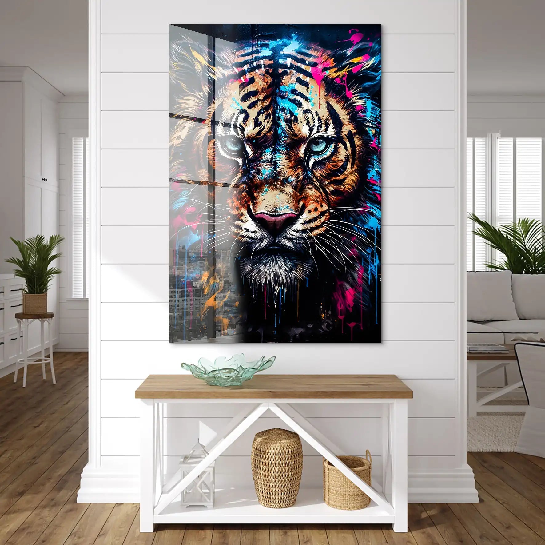 Tiger Abstrakt Style Acrylglas Bild INGALERIE