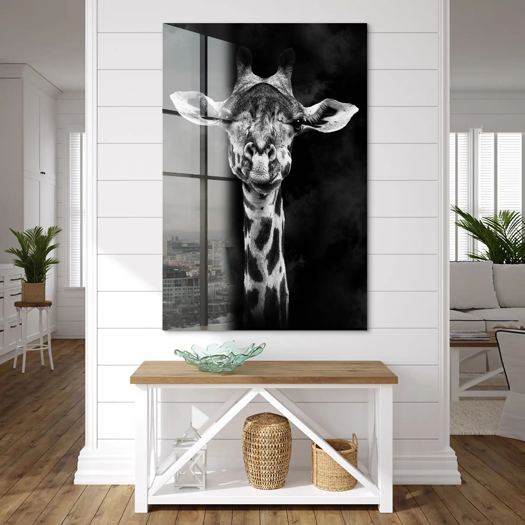 Giraffe Abstrakt Black Style Acrylglas Bild INGALERIE