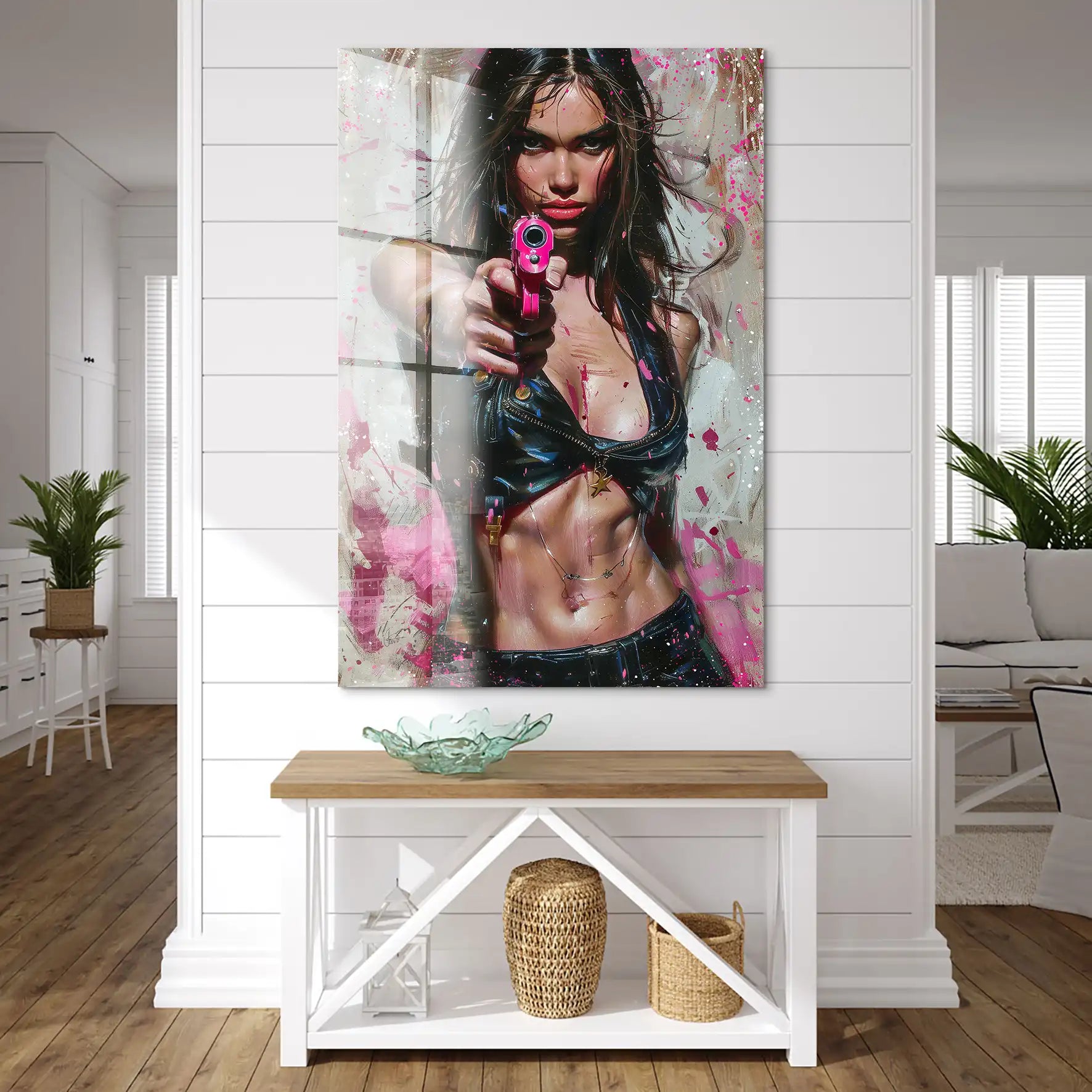 Bad Gun Girl Acrylglas Bild INGALERIE