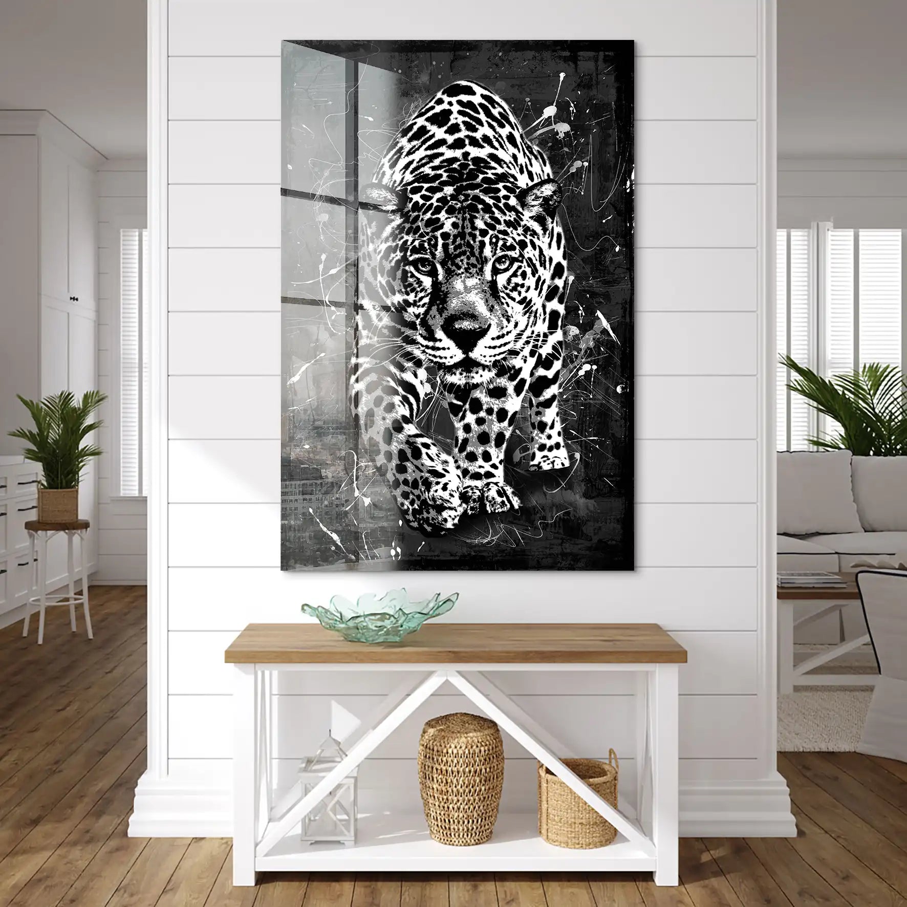 Leopard Abstrakt Black Style Acrylglas Bild INGALERIE