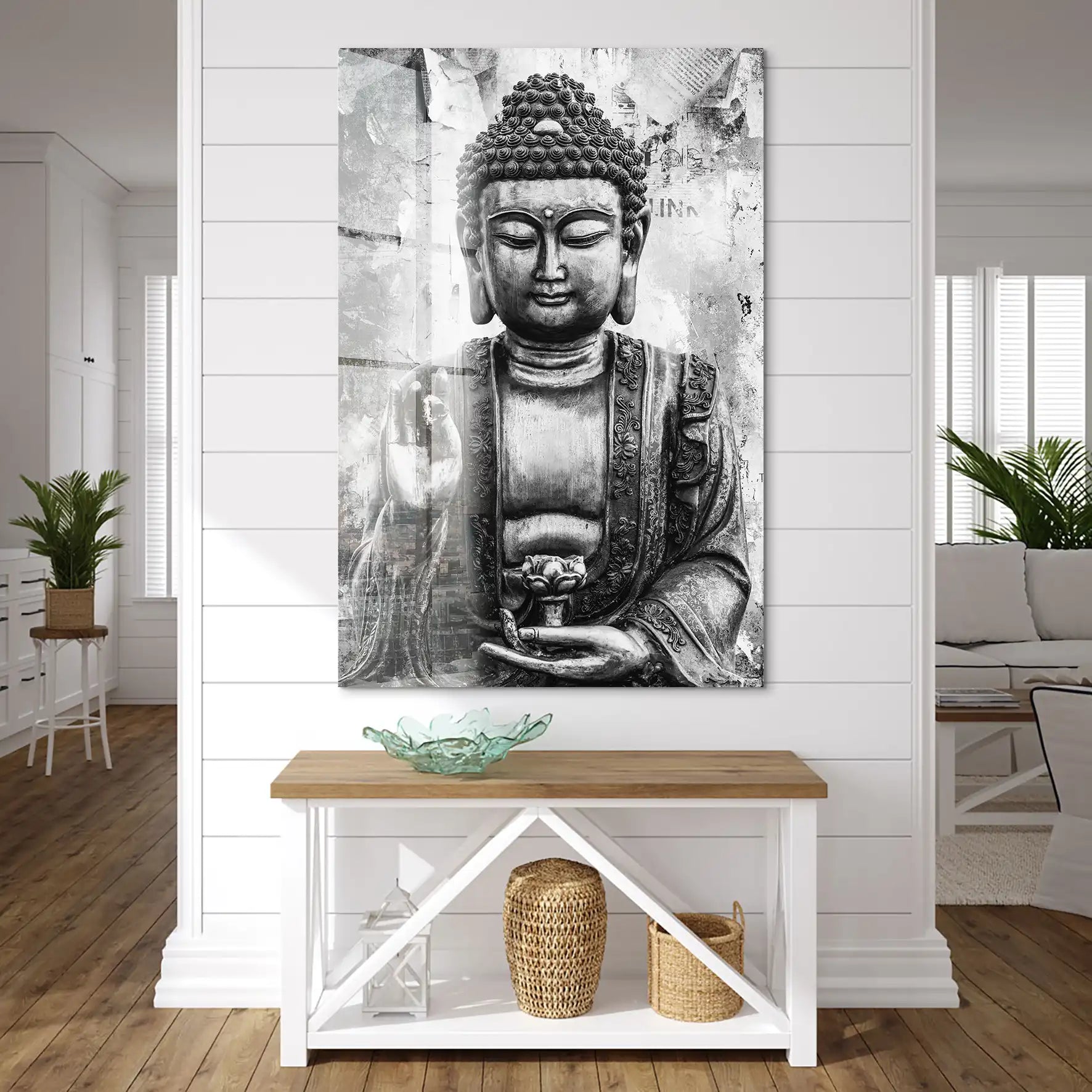 Buddha Black Style Acrylglas Bild INGALERIE