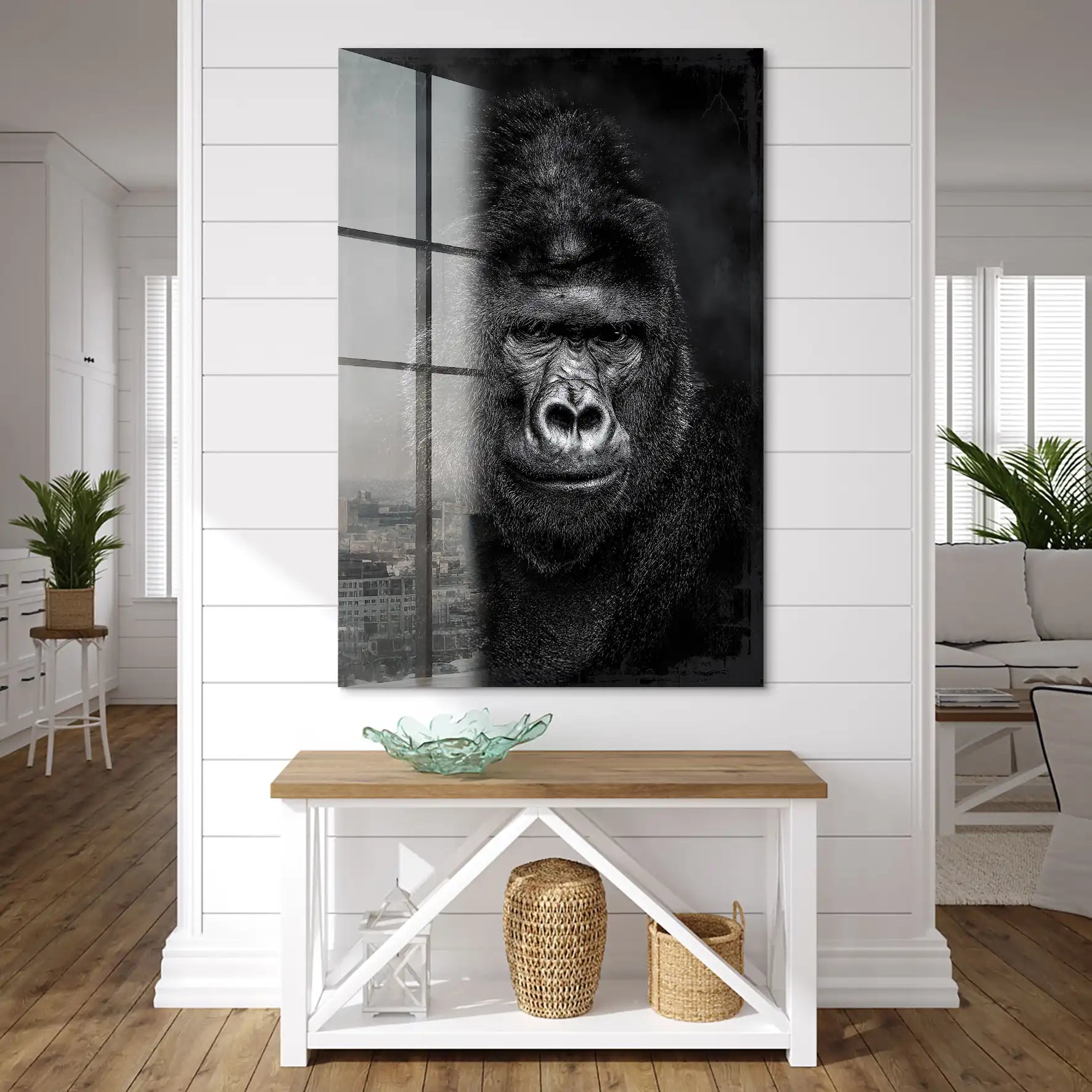 Gorilla Abstrakt Black Style Acrylglas Bild INGALERIE