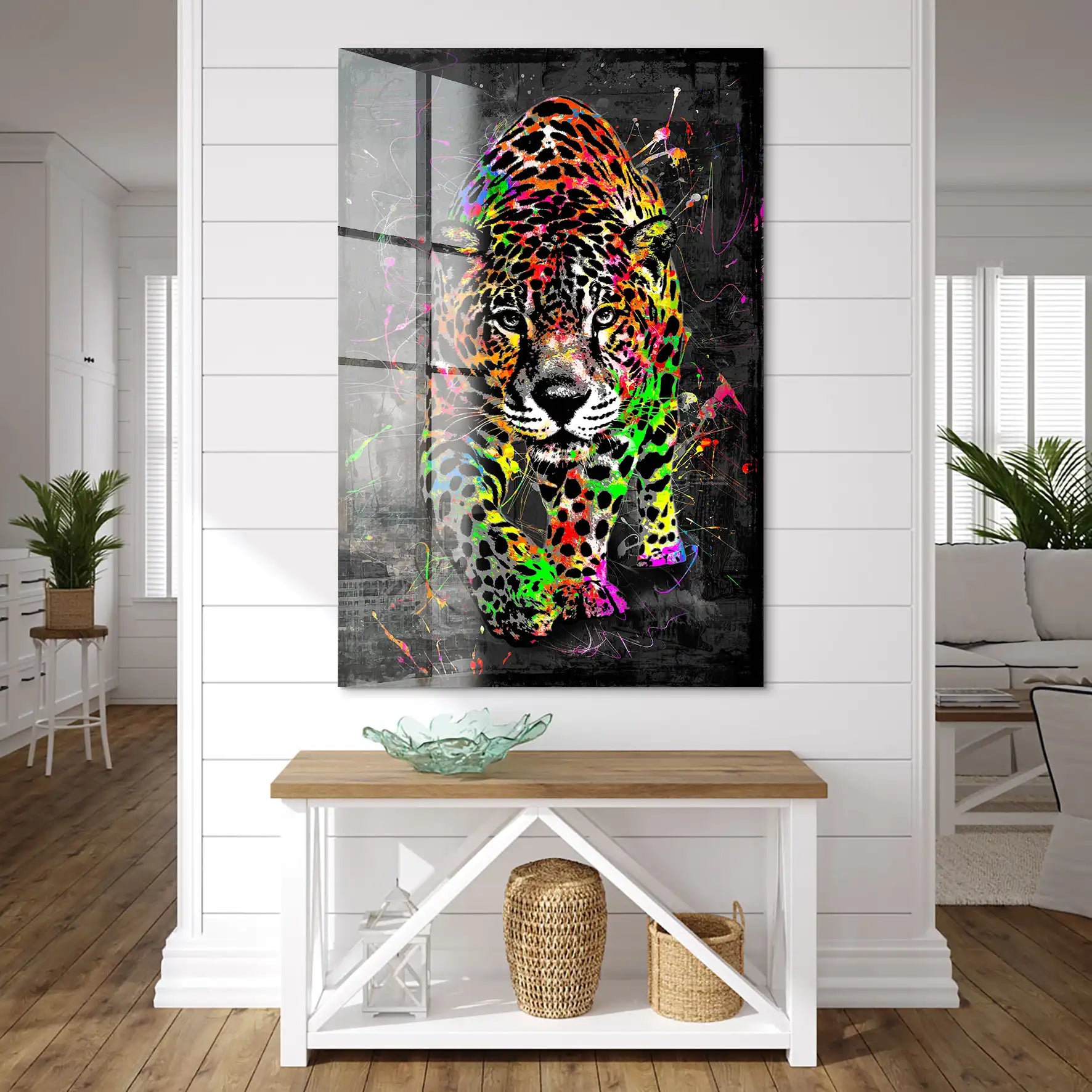 Leopard Abstrakt Color Style Acrylglas Bild INGALERIE