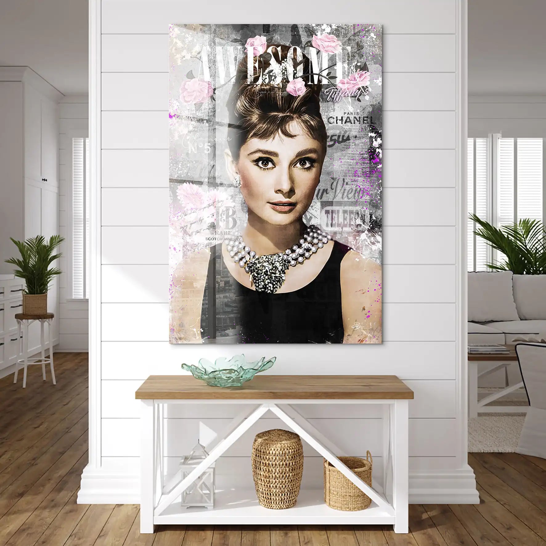 Audrey Hepburn Awesome Pop Art Acrylglas Bild INGALERIE