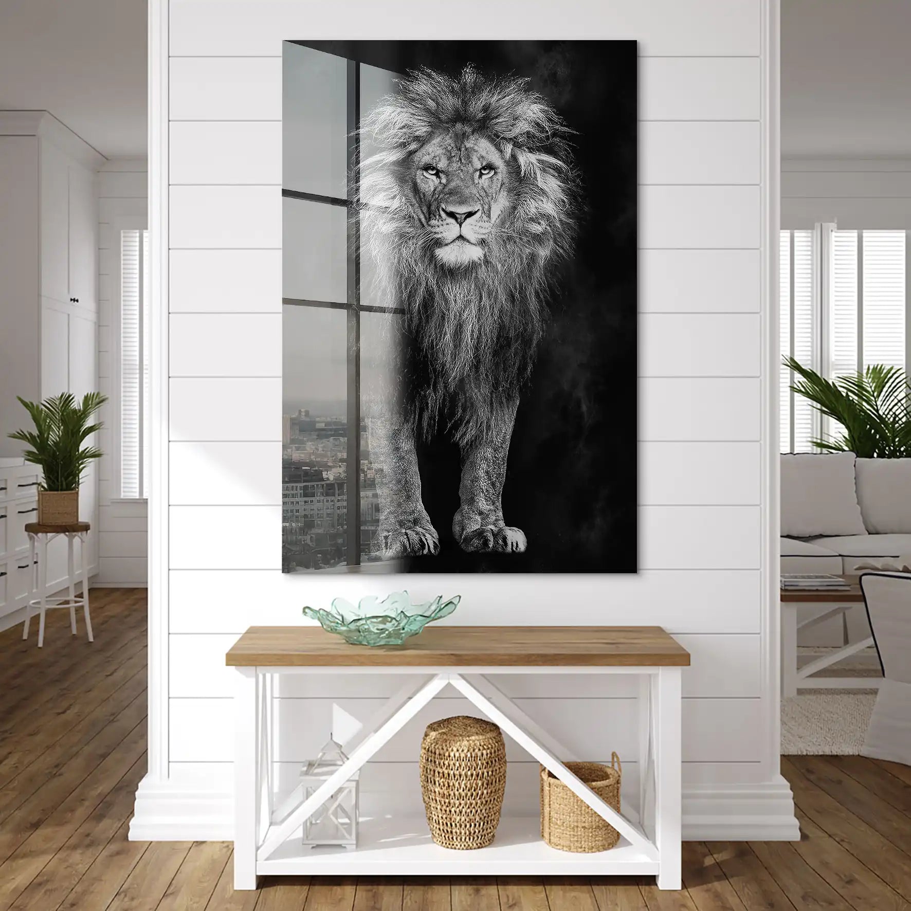 Lion Black Style Acrylglas Bild INGALERIE