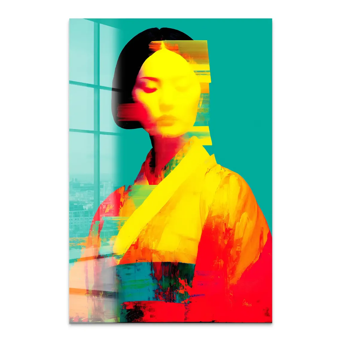 Geisha Color Art Acrylglas Bild