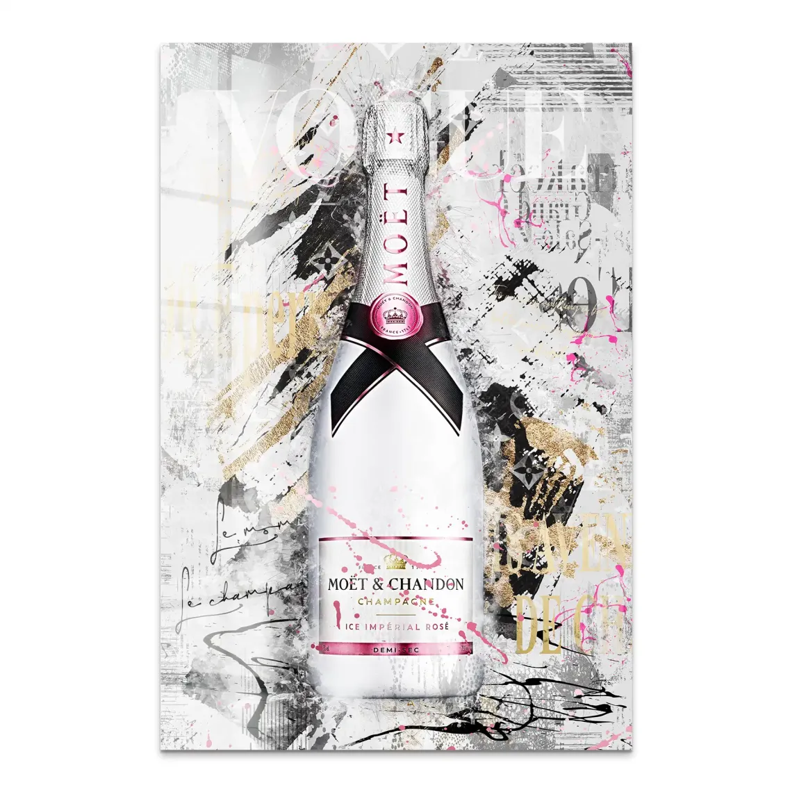 Champagner Rosé Acrylglasbild