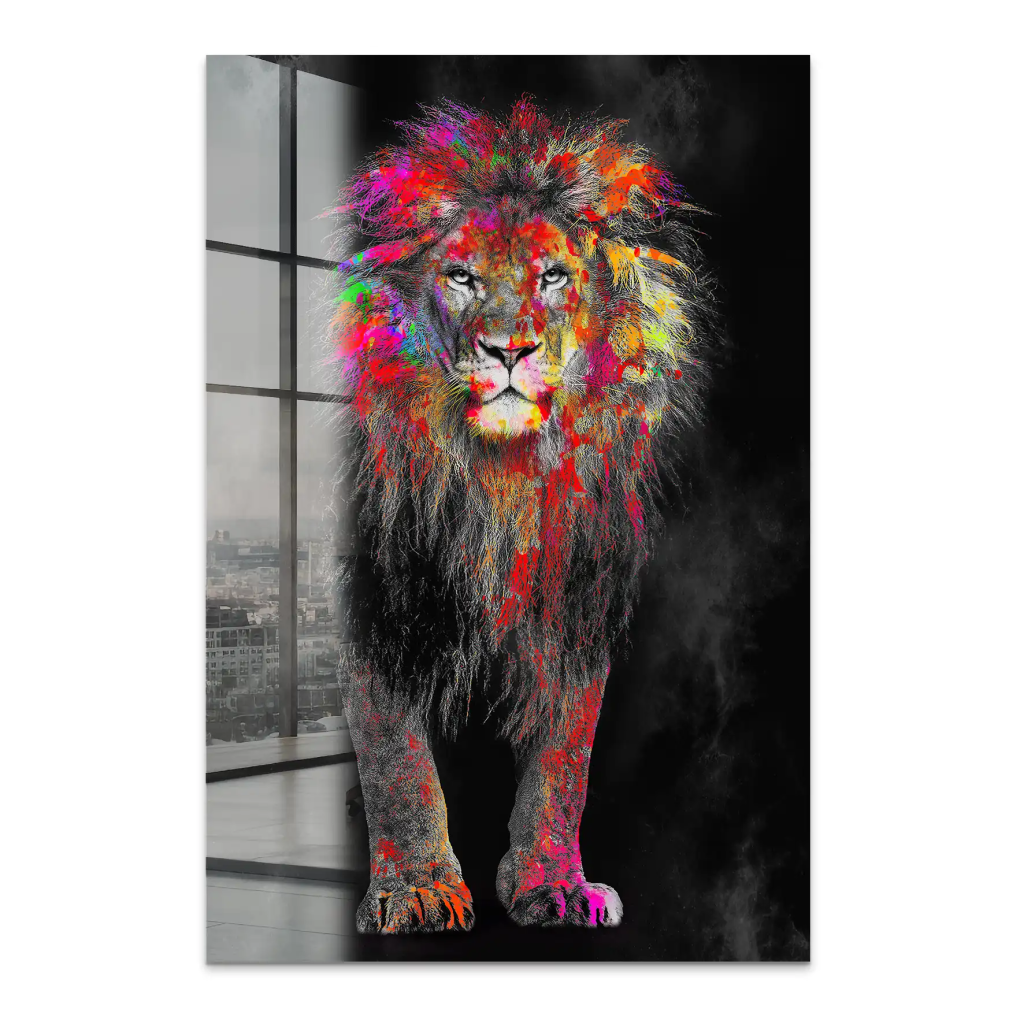 Lion Color Style Acrylglas Bild INGALERIE