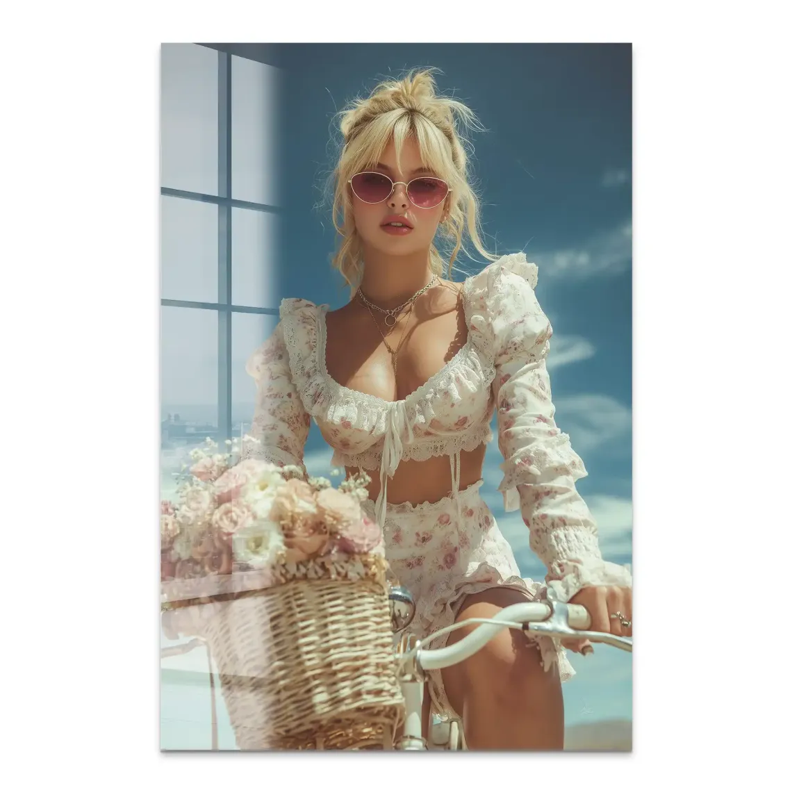 Blütenmädchen Acrylglas Bild