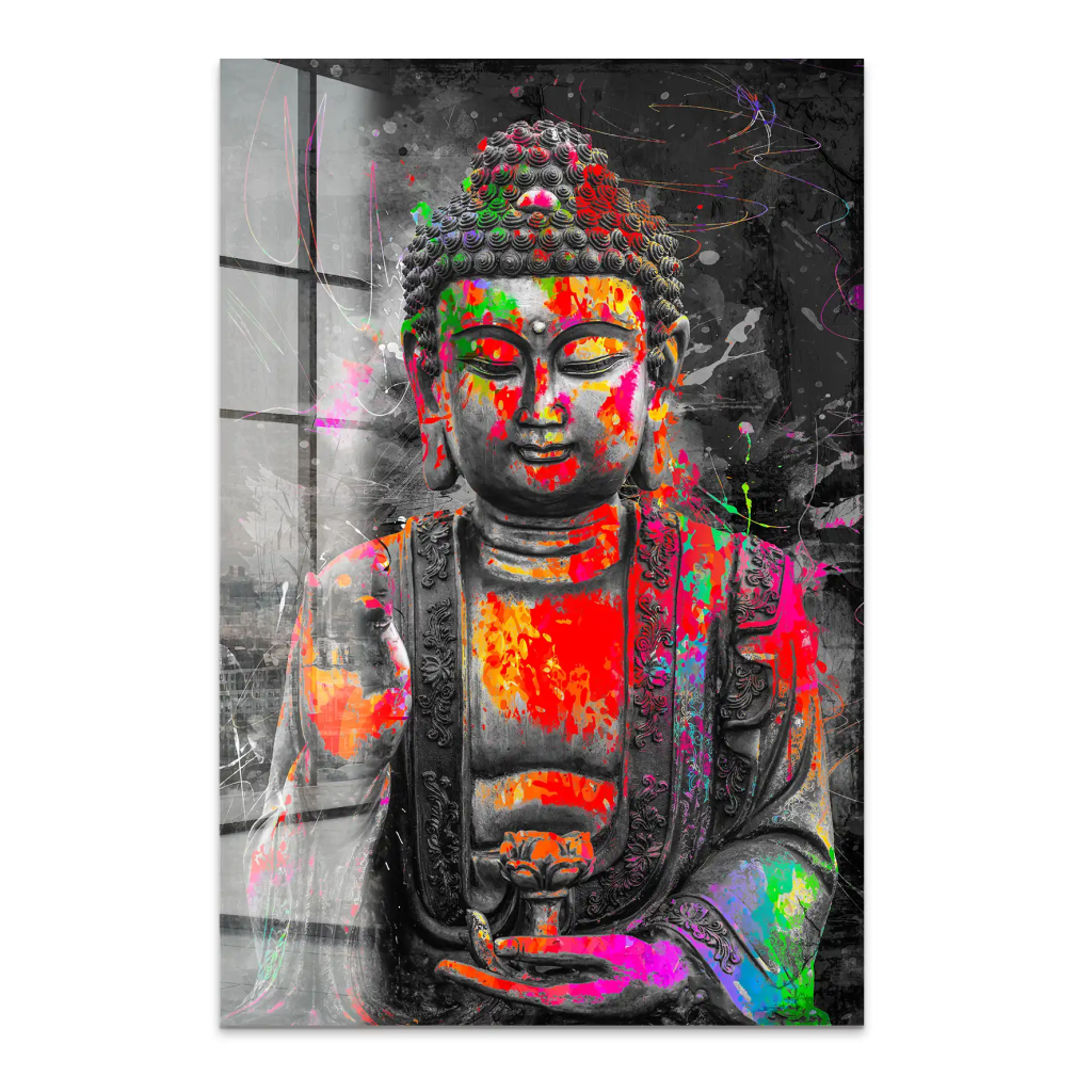 Buddha Pop Art Acrylglas Bild INGALERIE