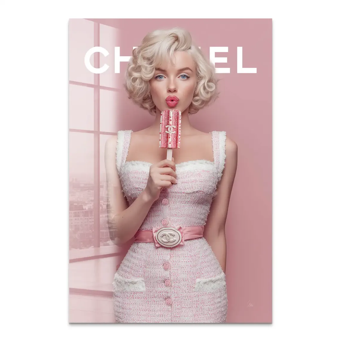 Pink Delight Marilyn Monroe Acrylglas Bild