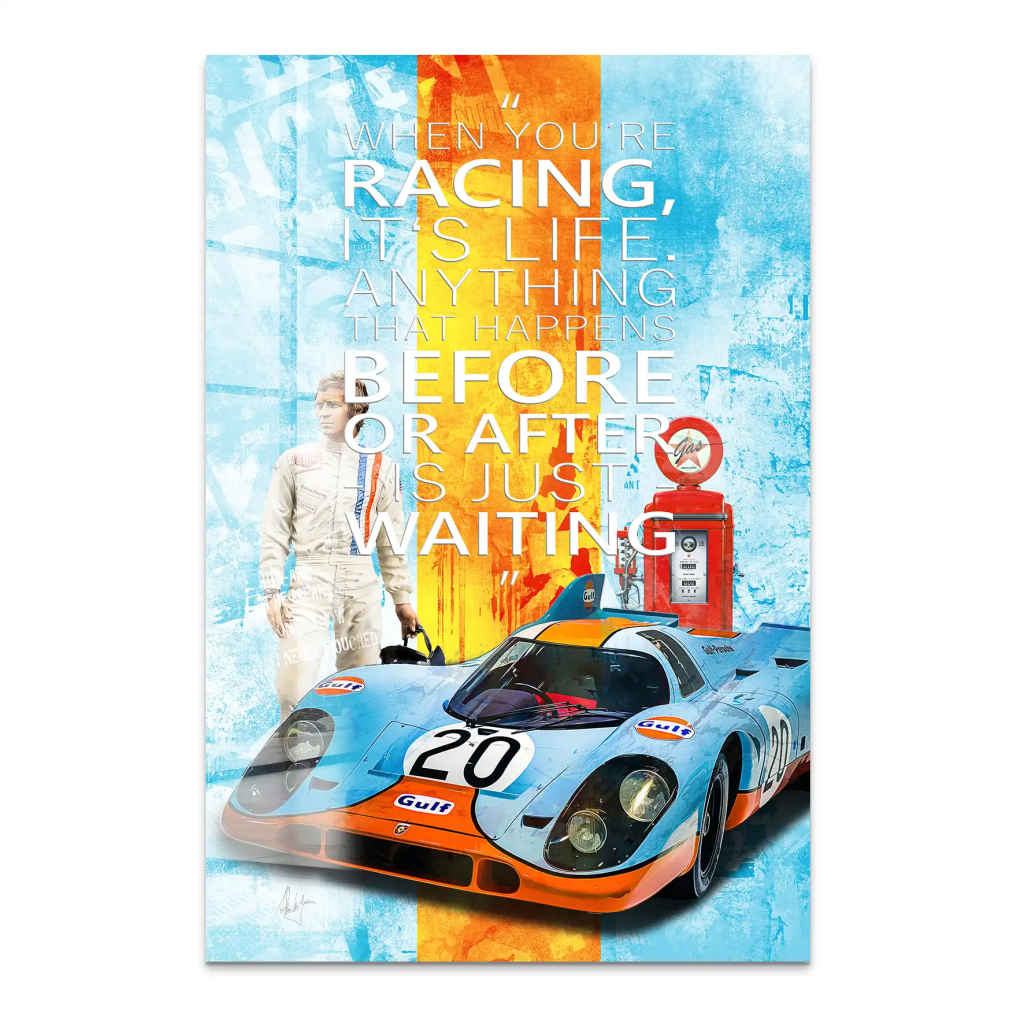 Steve Gulf Porsche 917 Acrylglas Bild INGALERIE