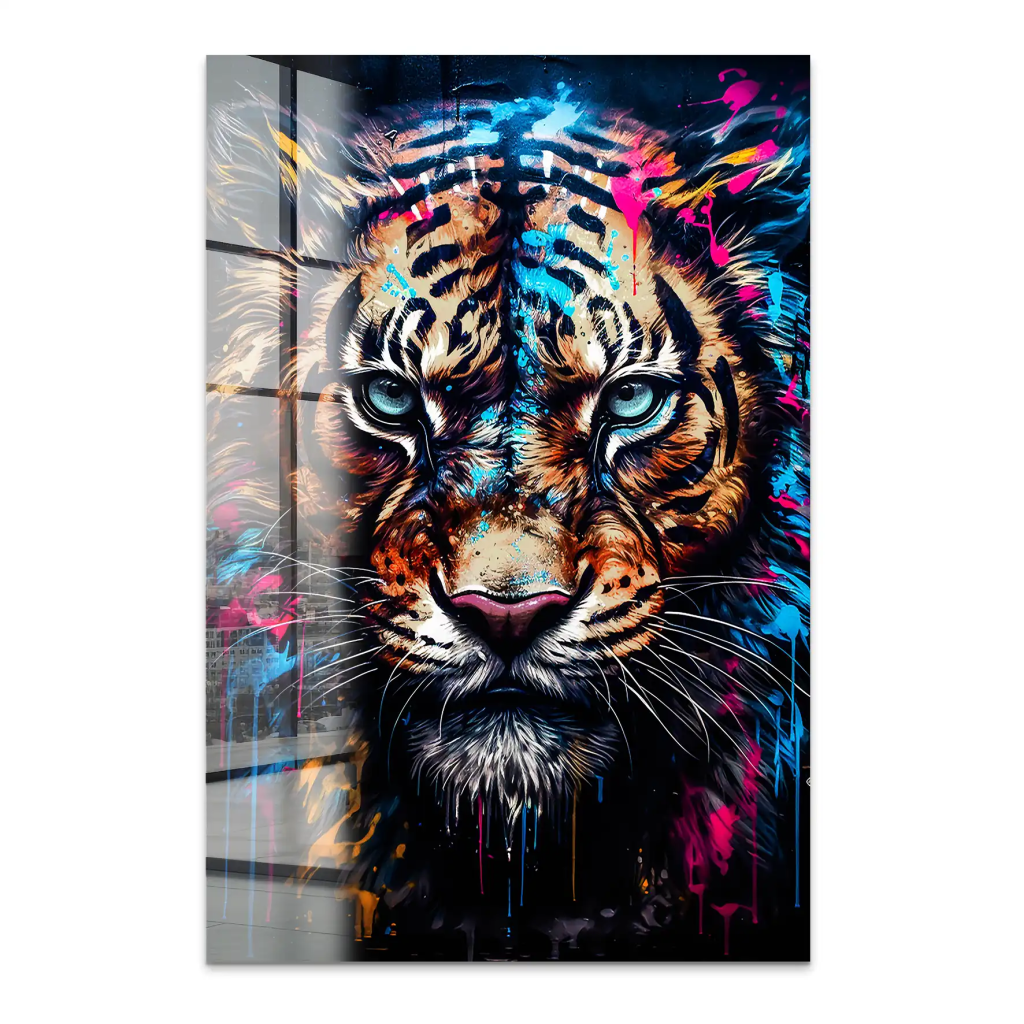 Tiger Abstrakt Style Acrylglas Bild INGALERIE