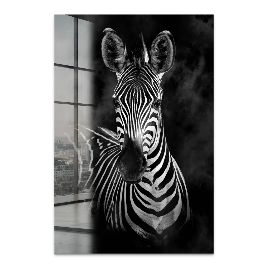 Zebra Black Style Acrylglas Bild INGALERIE