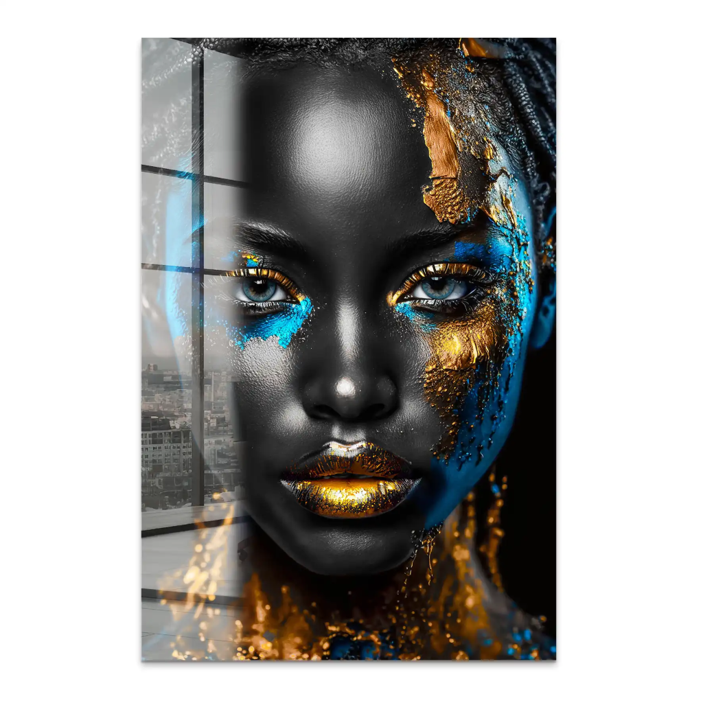 Black Gold Woman Acrylglas Bild INGALERIE