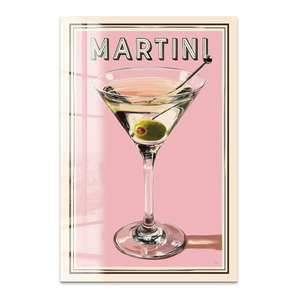 Martini Retro Art Acrylglas Bild
